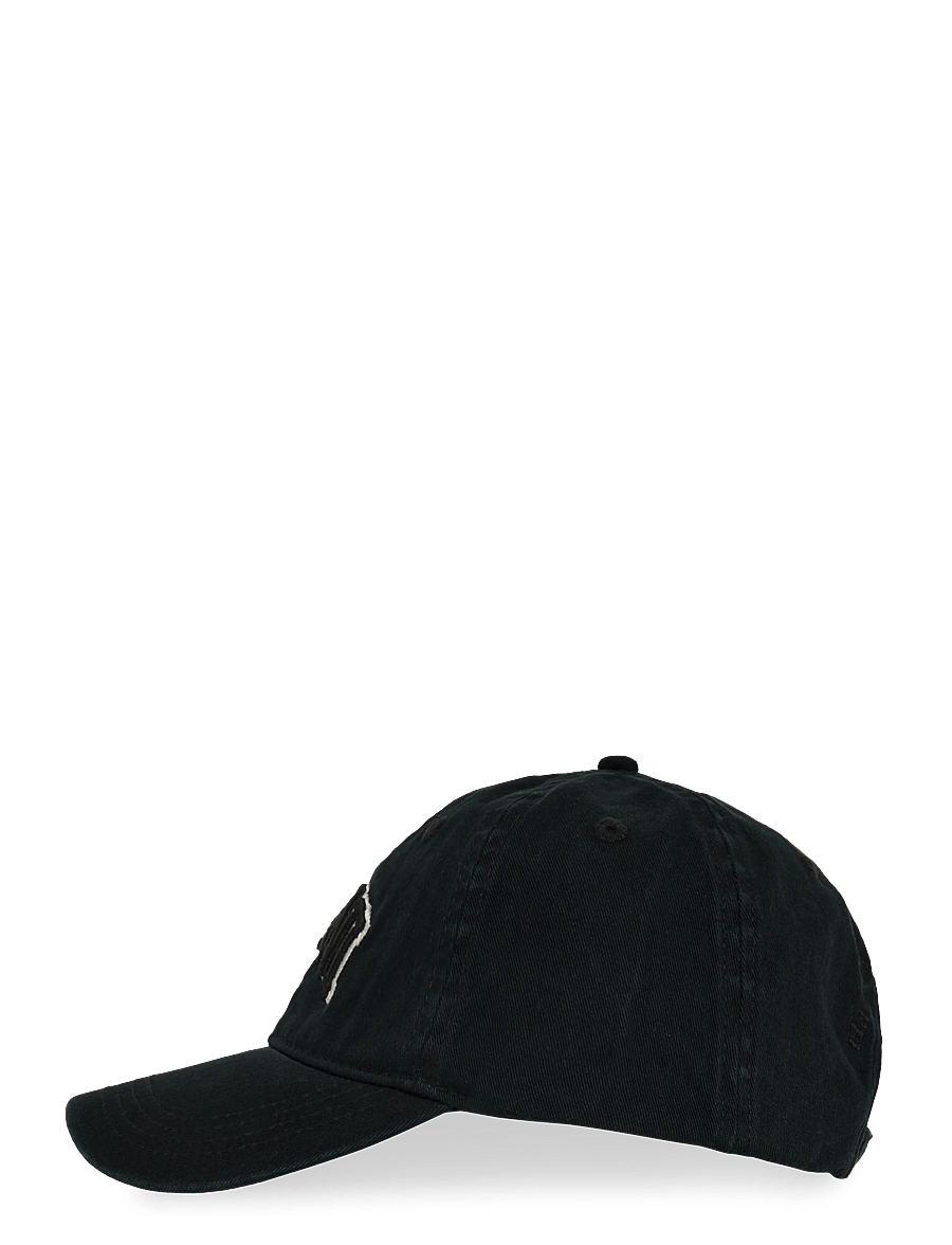 Ganni - Slate Cotton Baseball Cap - kappen - black - 2