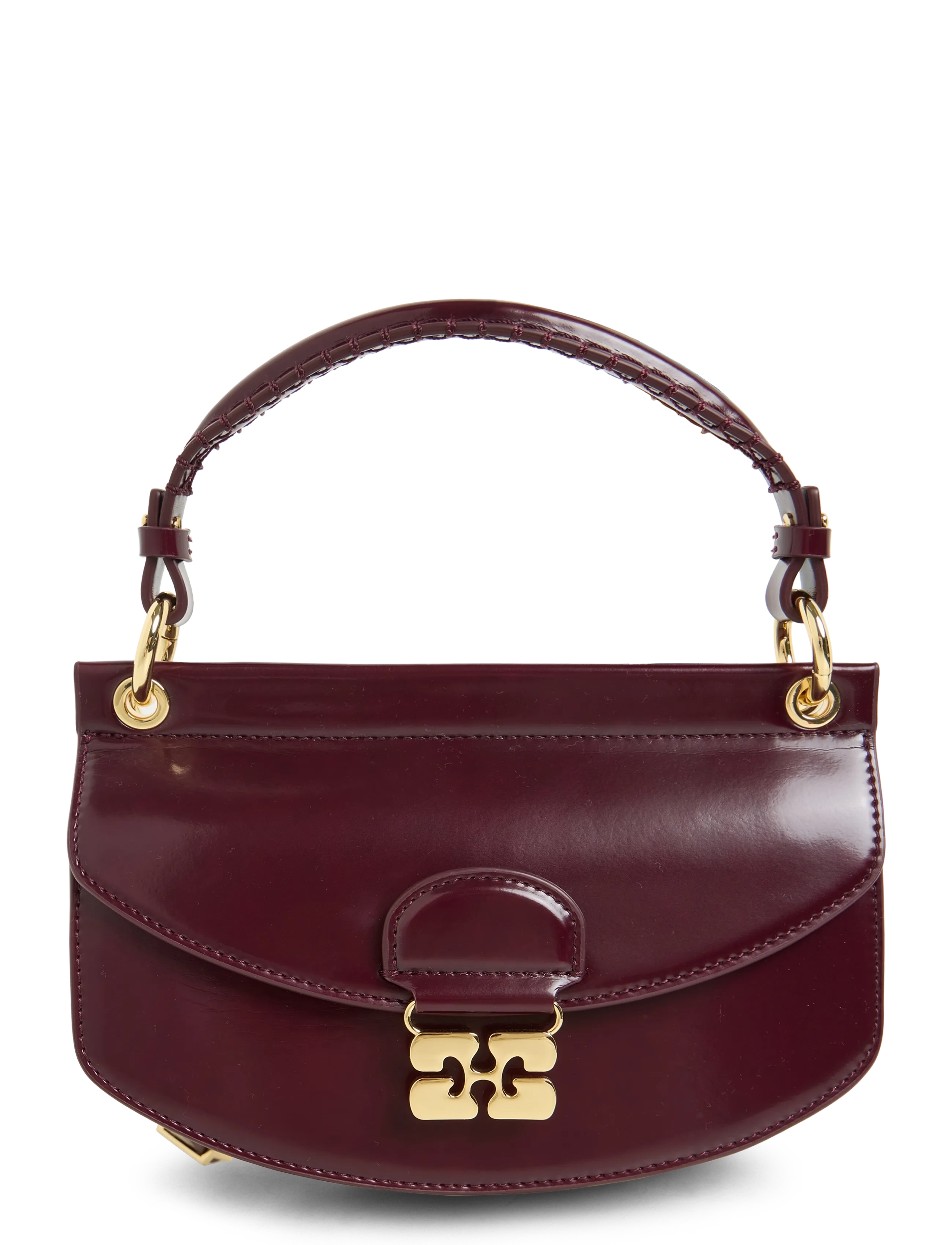Ganni Apogeé Bag, Kvinder, Håndtaske Med Top Håndtag Og Klap, Brun, Str: ONE SIZE