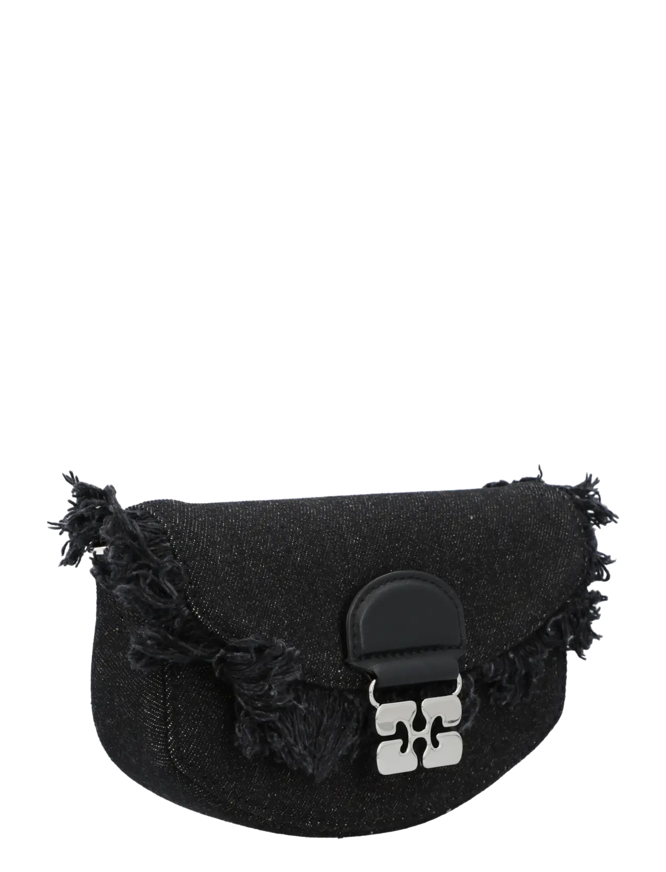 Ganni - Apo-G Logo Plaque Mini Shoulder Bag - black - 2