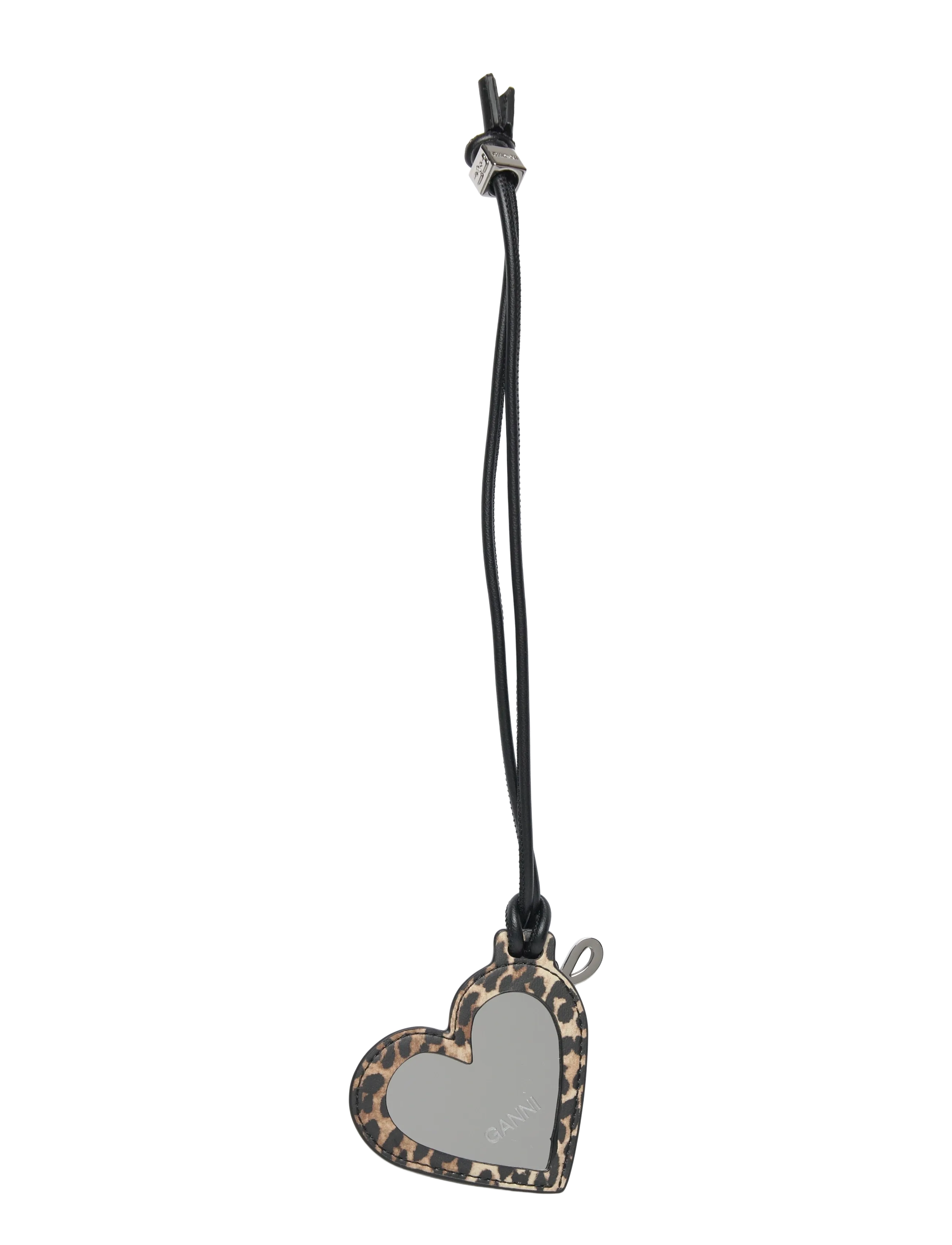 Ganni Bou Heart Keychain, One Size, Accessories, Braun - Key Rings & Bag Charms, Frauen