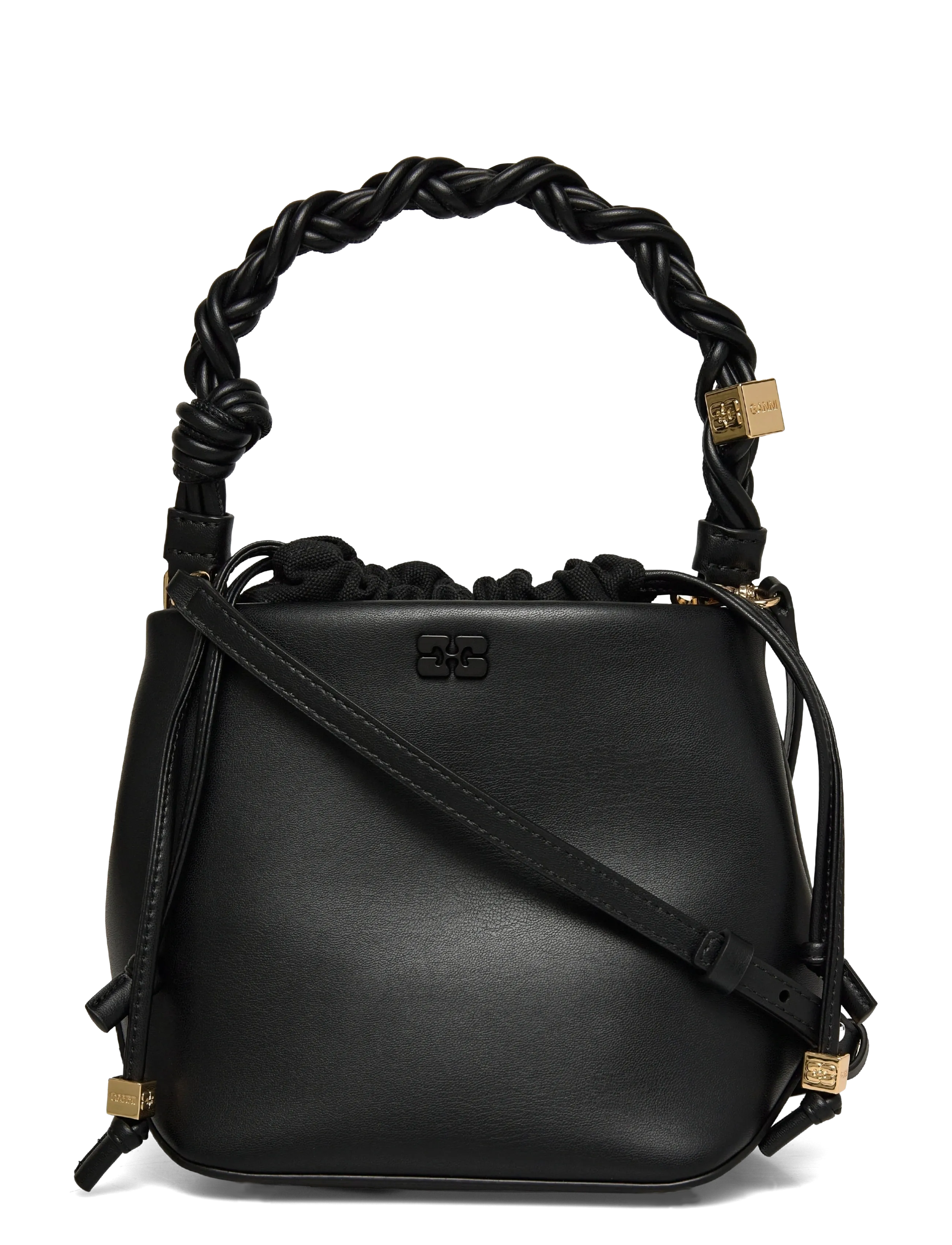 Ganni Bou Bucket Bag - Handbags - BLACK / black