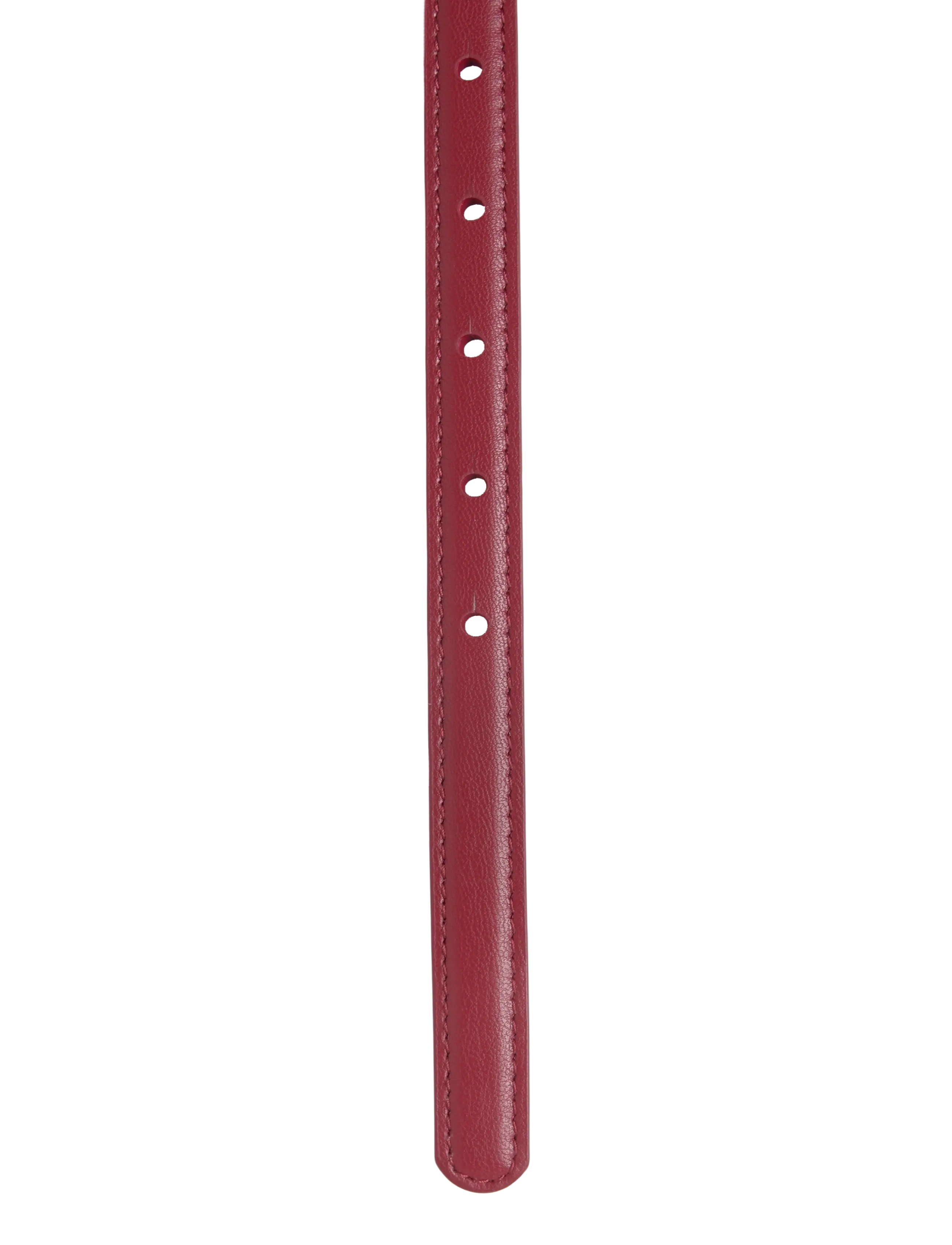 Ganni - Kat Belt Small - läderskärp - red - 3