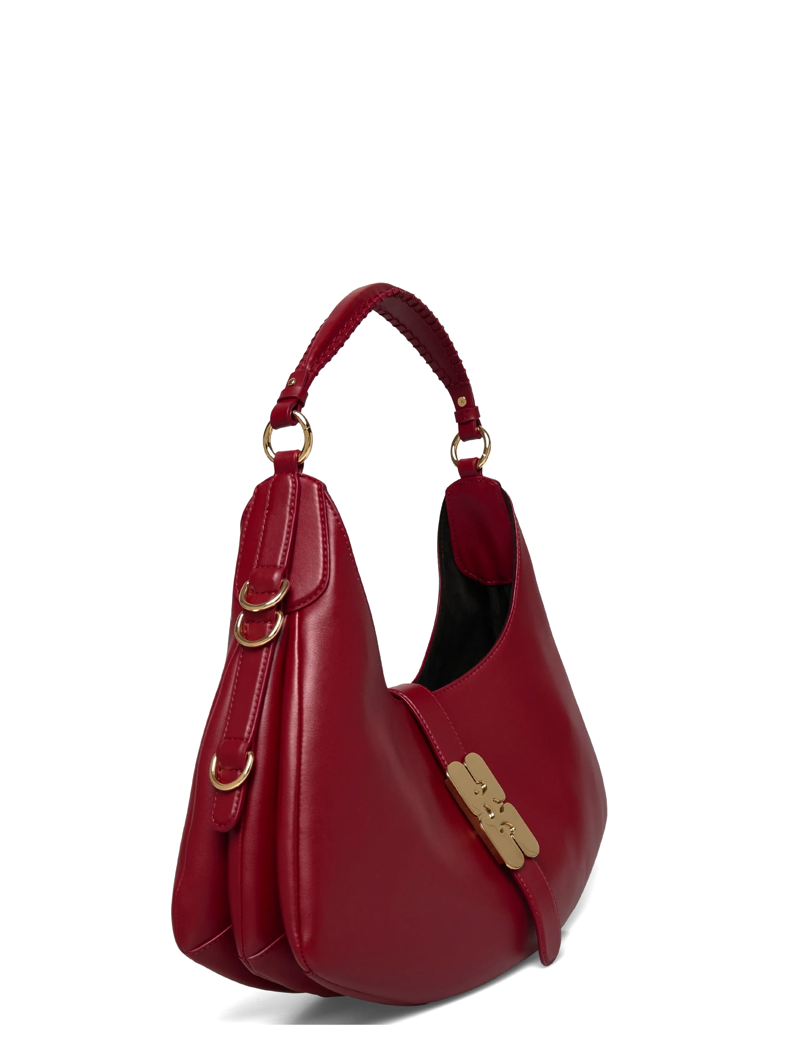 Ganni - Kat Small Leather Shoulder Bag - red - 2