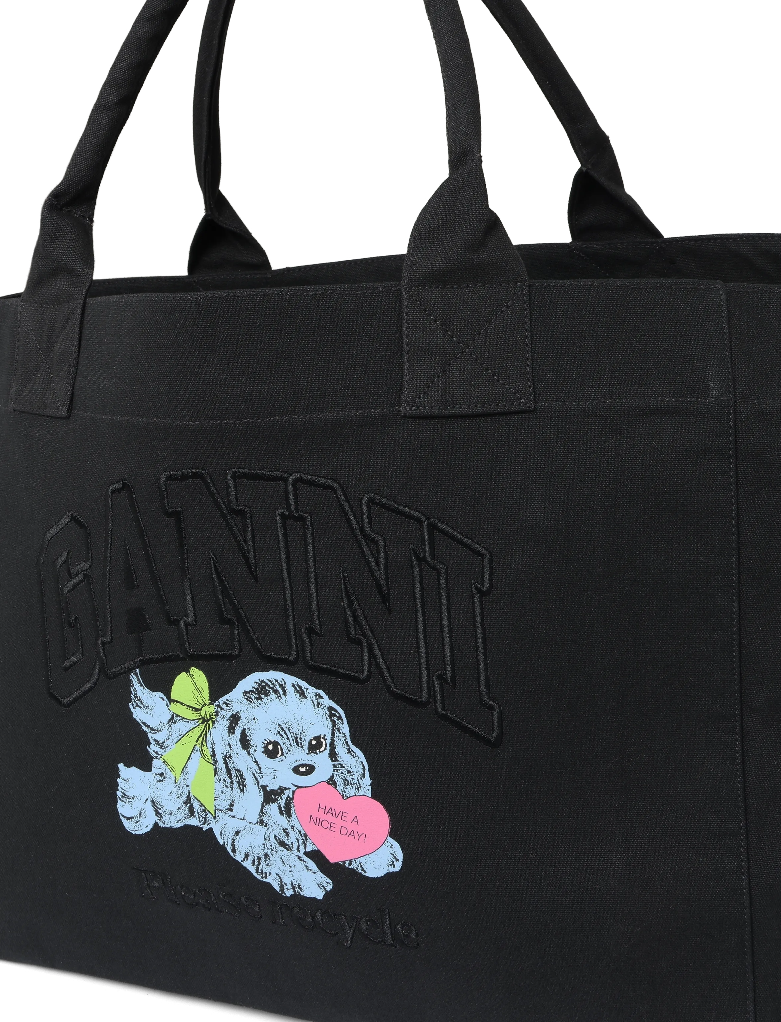 Ganni - XXL Puppy Tote Bag - grey - 2