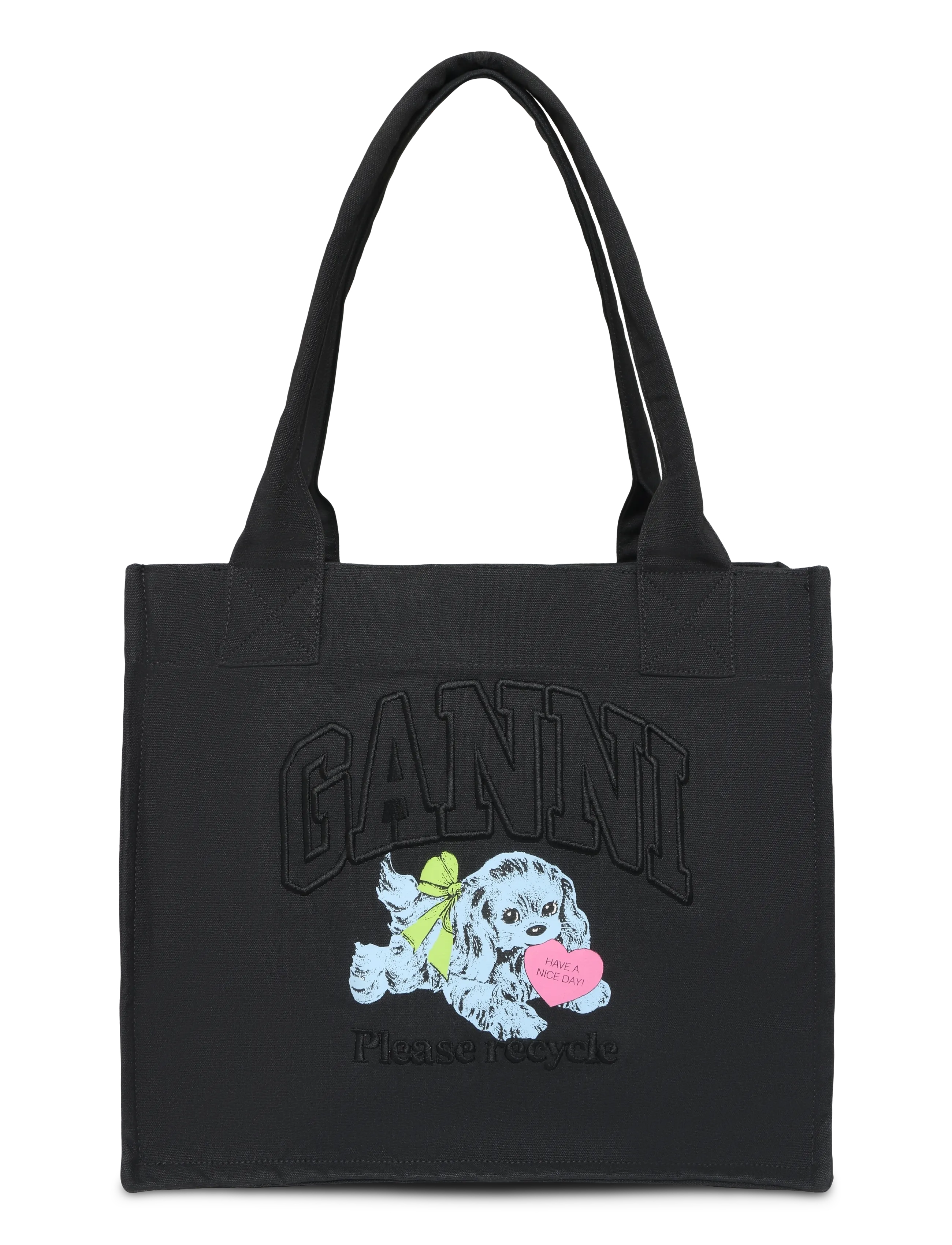 Ganni Puppy Tote Bag - GANNI - GREY / grey