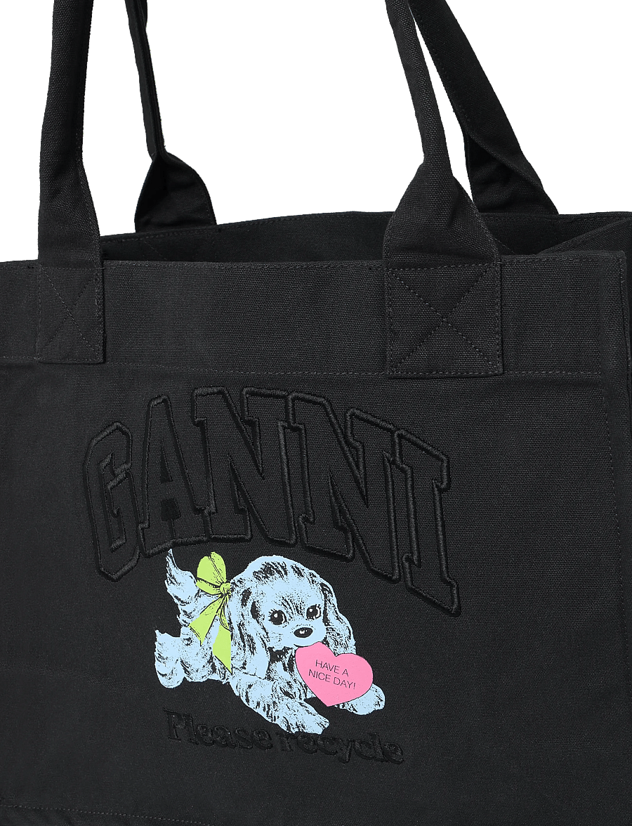 Ganni - Puppy Tote Bag - tote bags - grey - 2