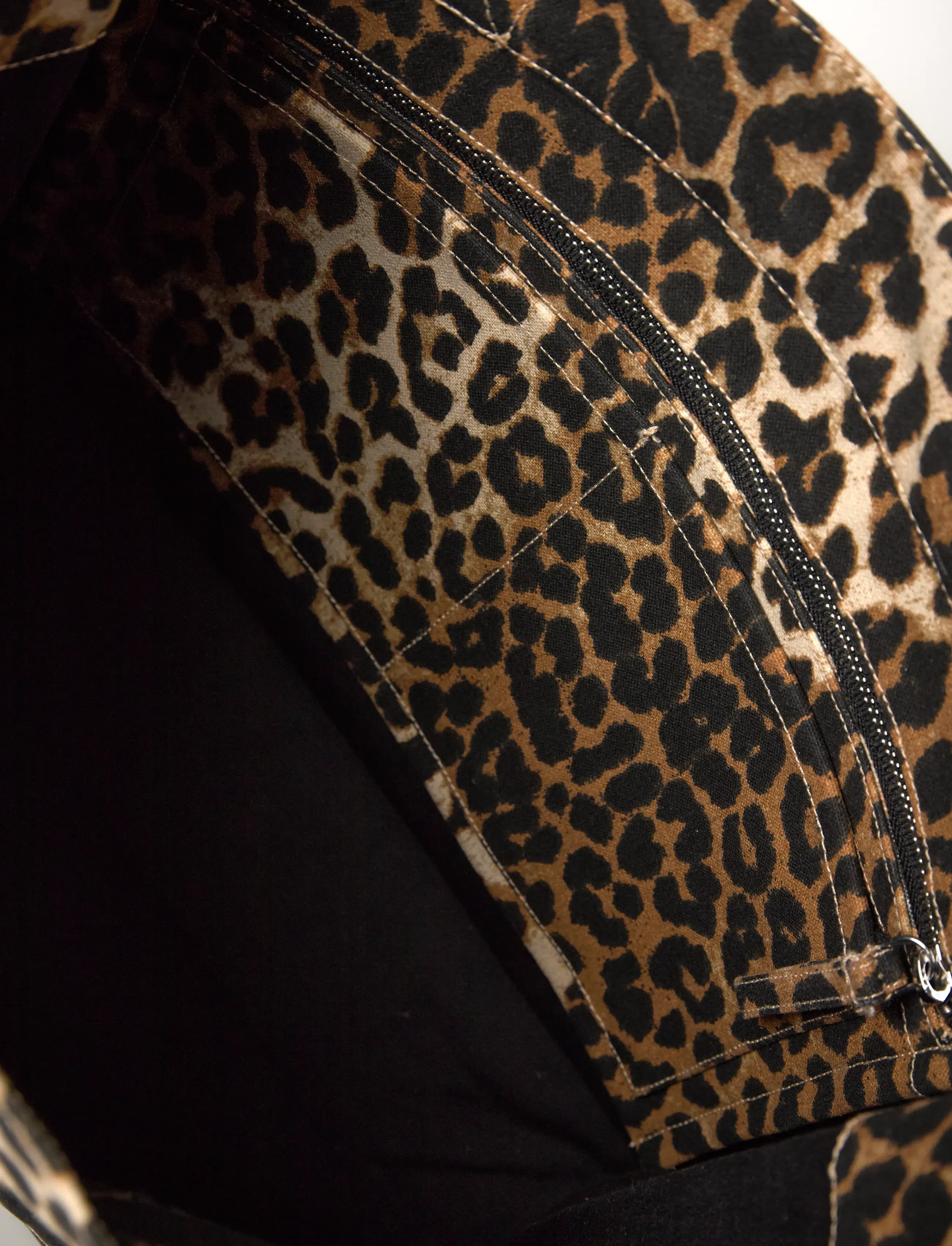 Ganni - Leopard Large Canvas Tote Bag - shopper - brown - 5