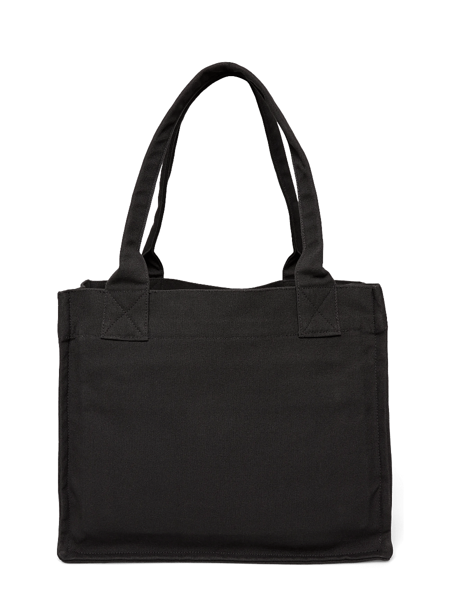 Ganni - Large Easy Shopper Bag in Canvas - shoppers - grey - 1