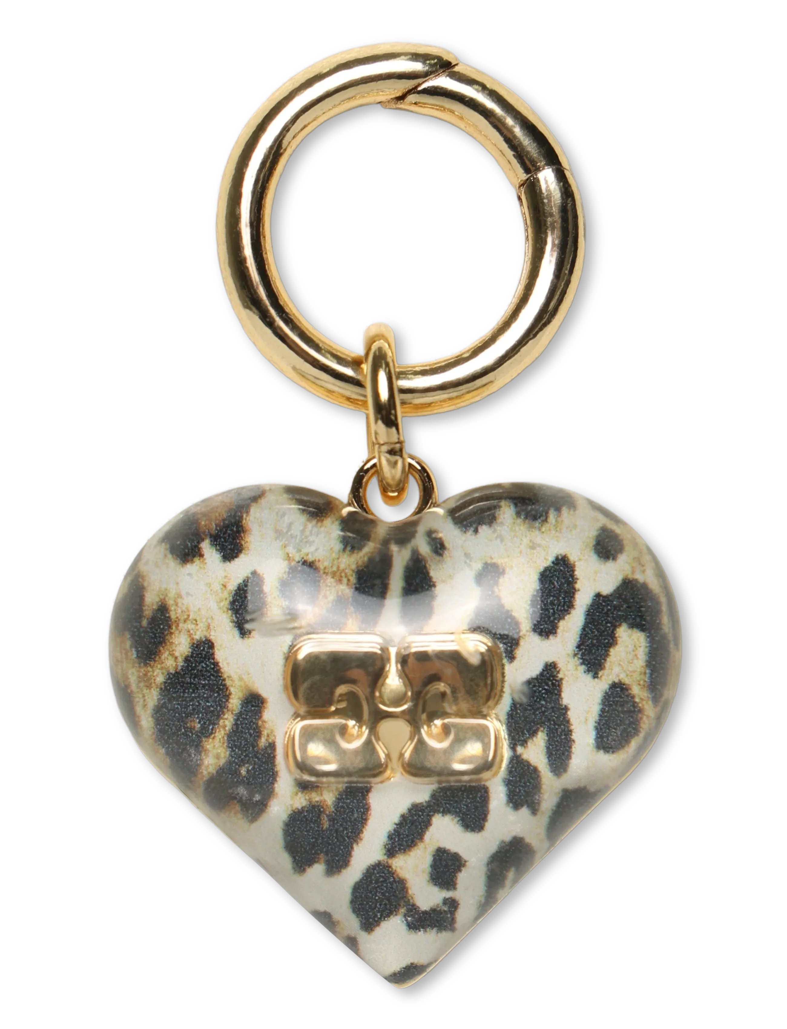 Ganni Bou Heart Charm - Võtmehoidjad ja Kotikaunistus - BROWN / cream