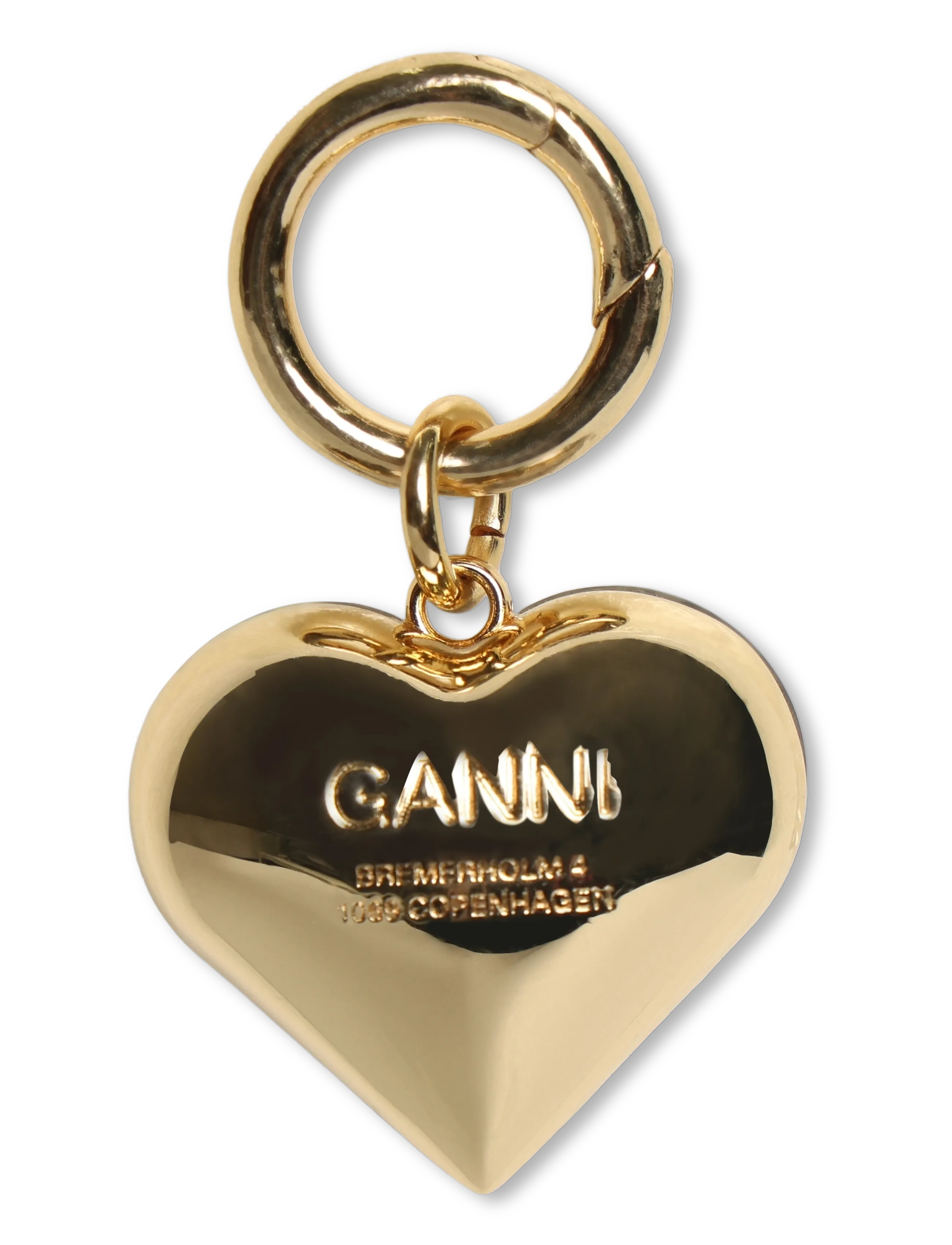 Ganni - Bou Heart Charm - brown - 1