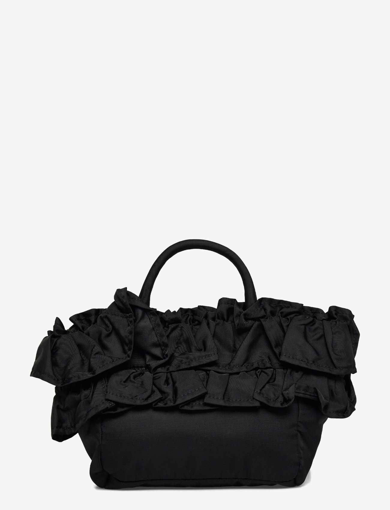 Ganni - Mini Ruffle Shopper Tote Bag - besondere anlässe - black - 1