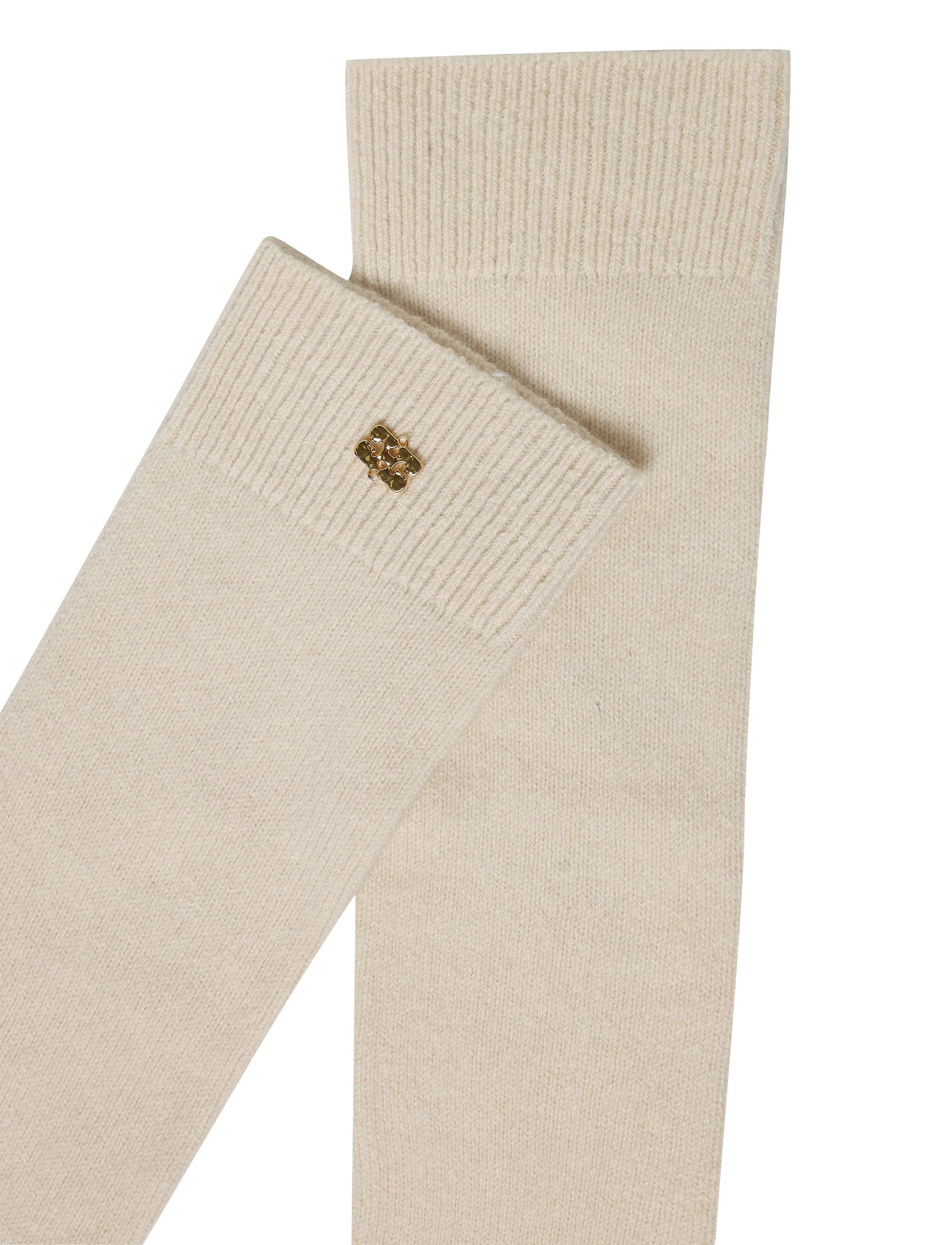 Ganni - Wollsocks - kniestrümpfe - beige - 2