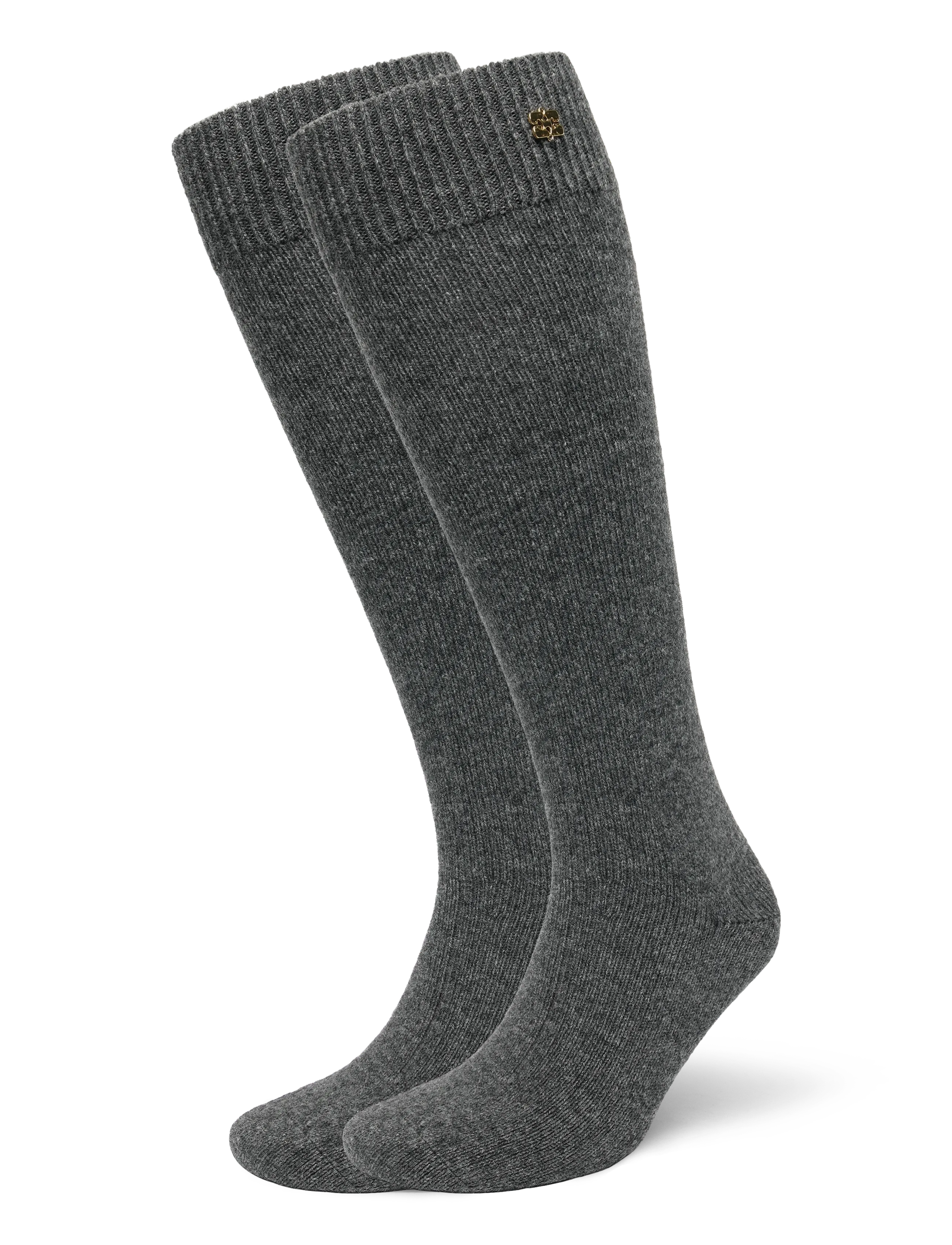 Ganni Knee-high Wool Socks - Chaussettes hautes - GREY / grey