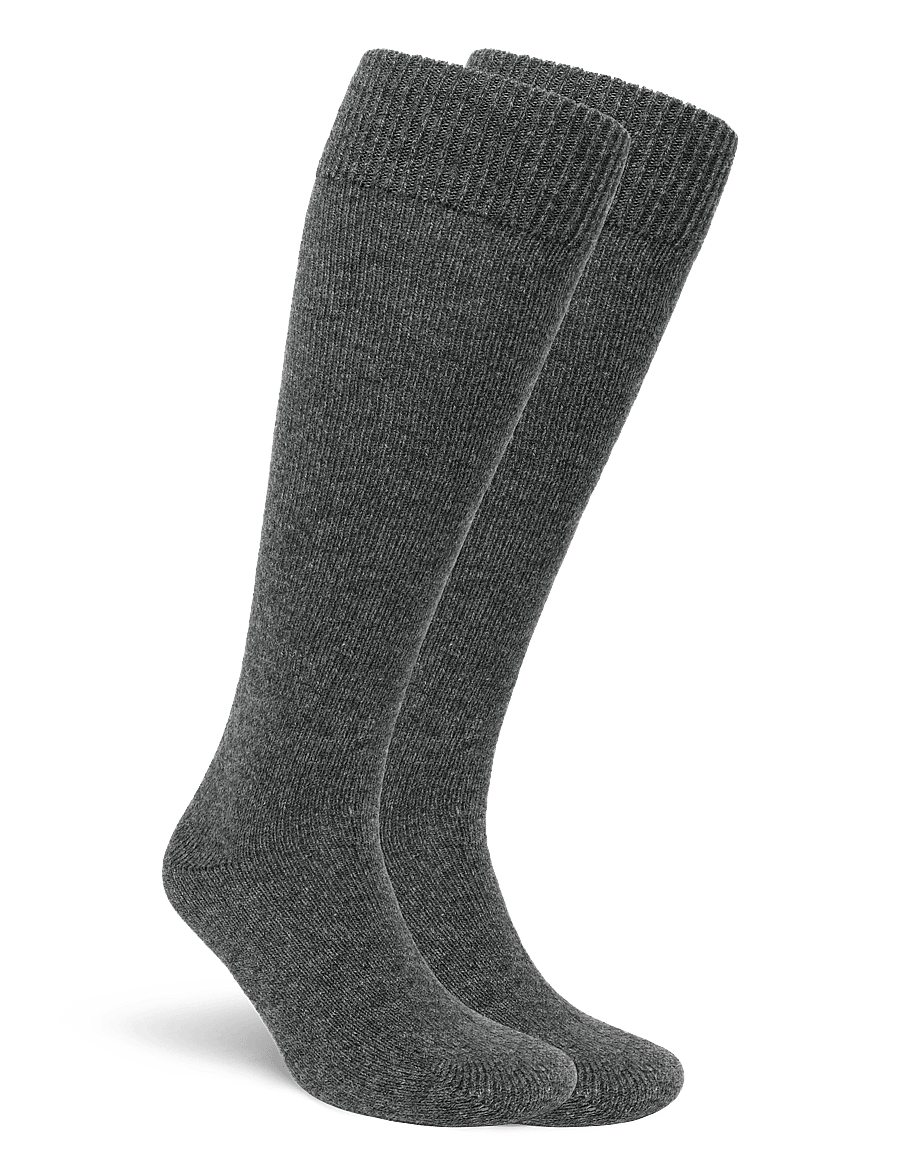 Ganni - Grey Long Socks - kniestrümpfe - grey - 1