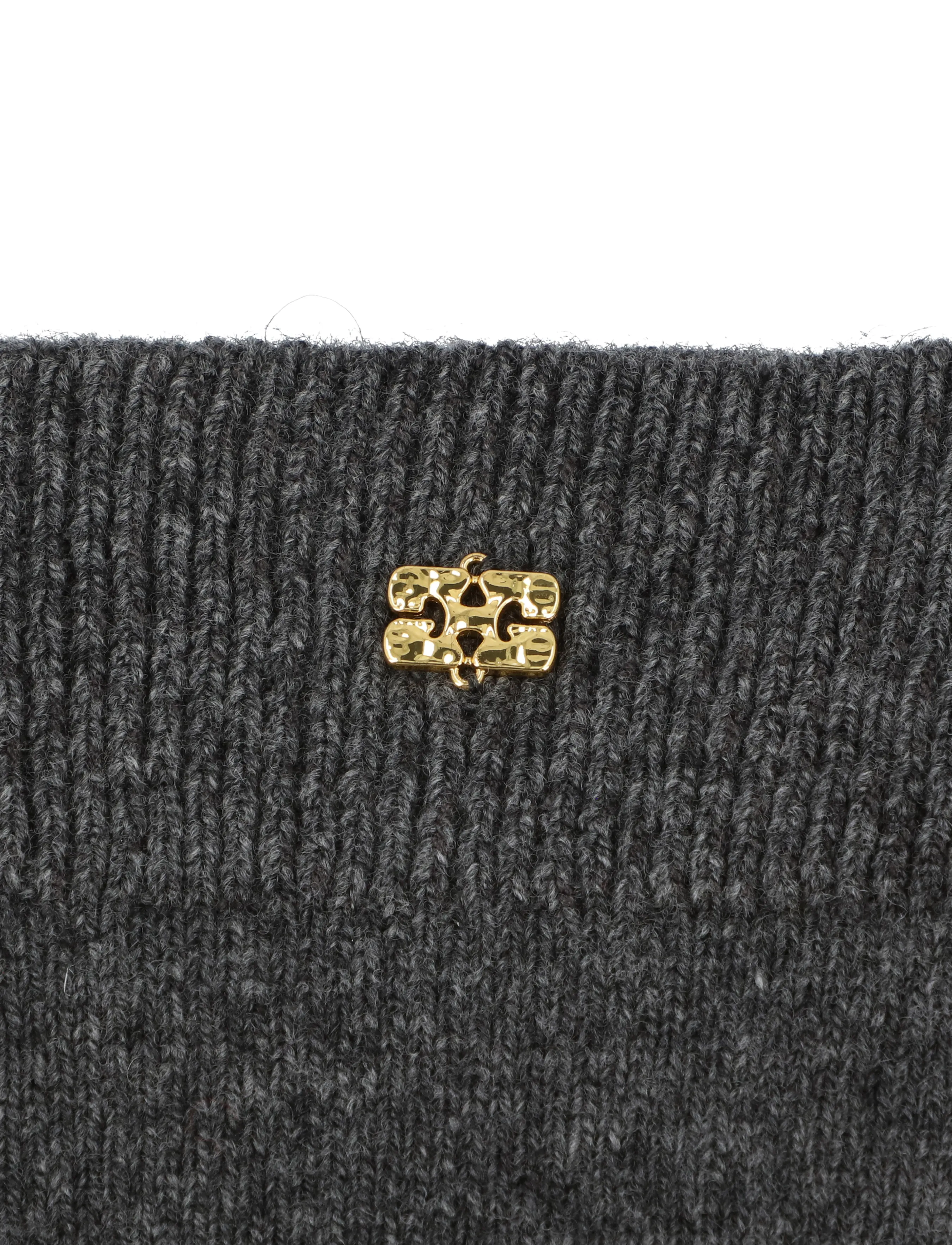 Ganni - Knee-high Wool Socks - kniestrümpfe - grey - 2