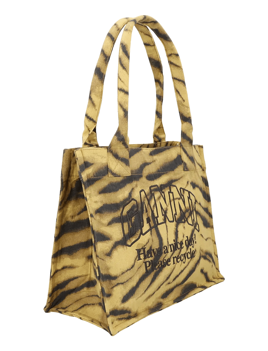 Ganni - Zebra Print Large Tote - tote bags - multicolored - 2