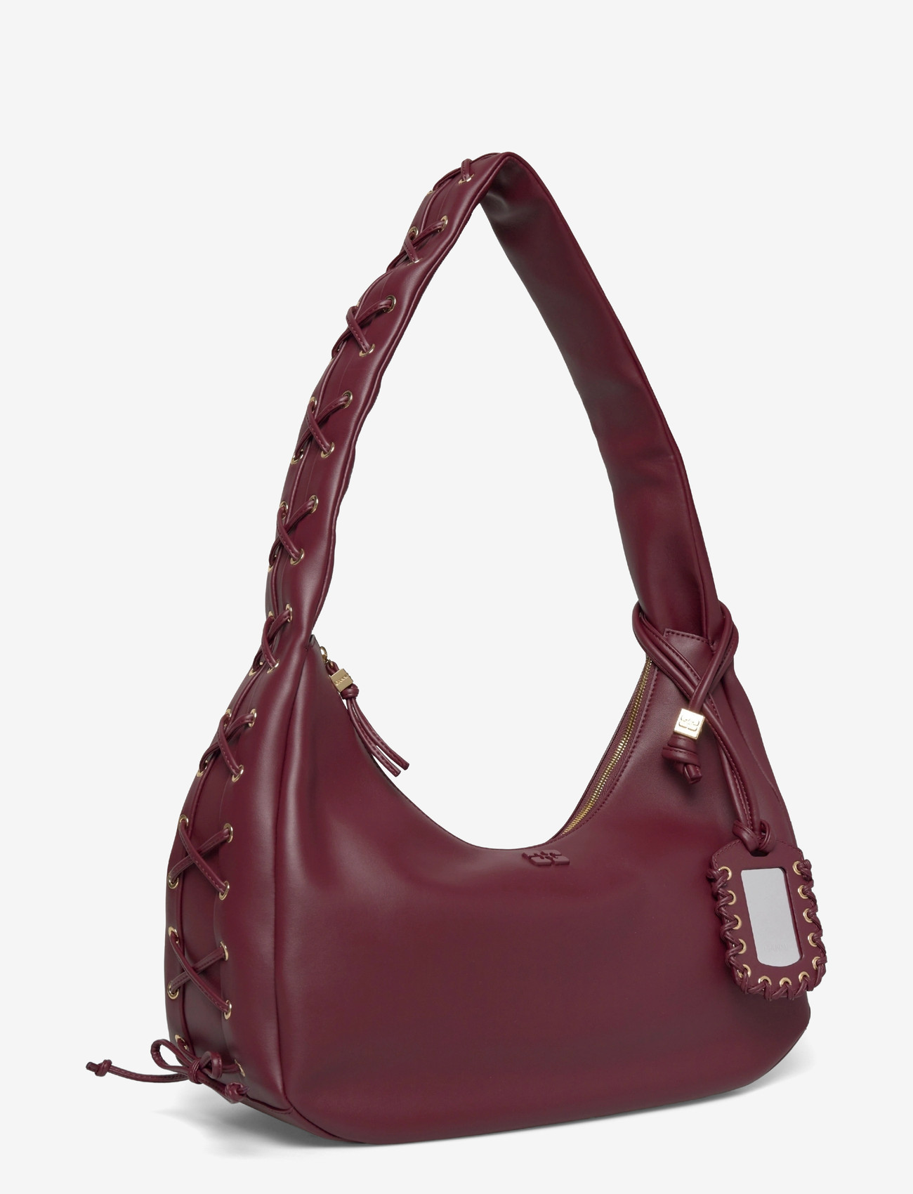 Ganni - Hobo Medium Laces - schultertaschen - red - 2