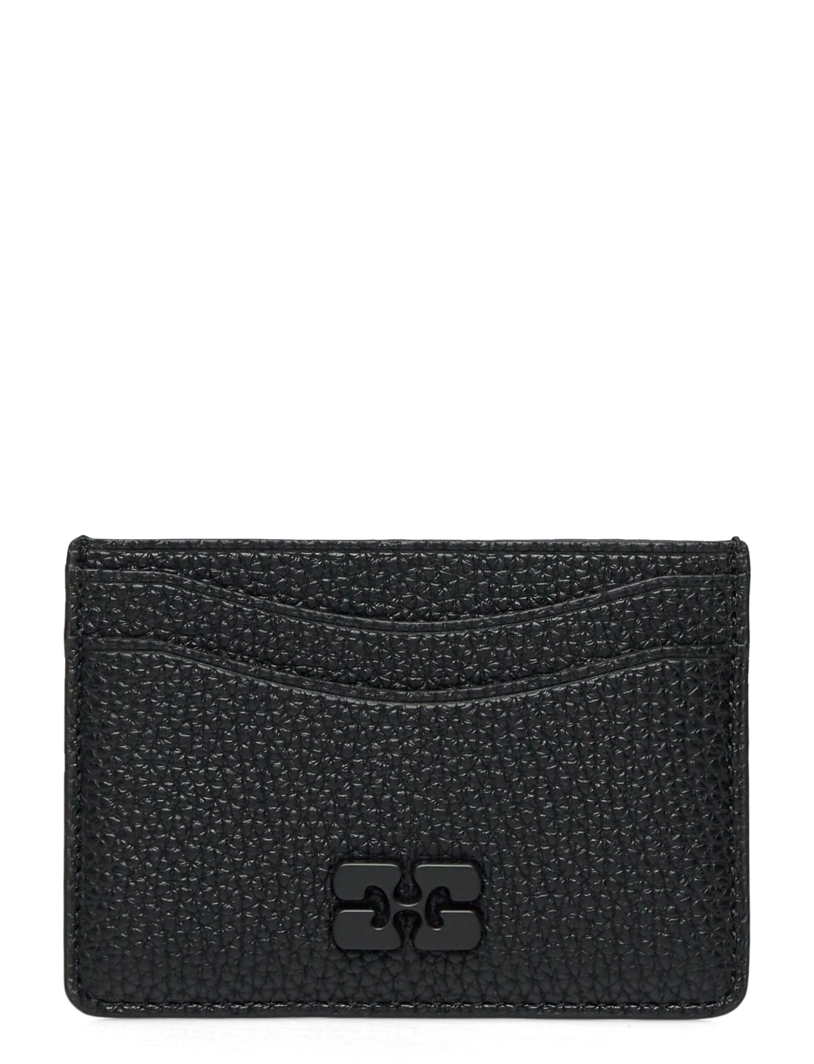 Ganni Ganni Card Holder Grained - Taschen - BLACK / black
