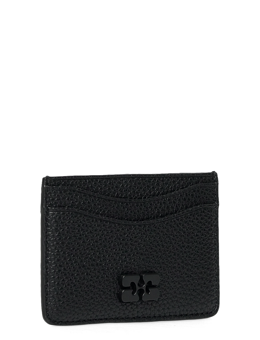 Ganni - Ganni Card Holder Grained - kortholdere - black - 2