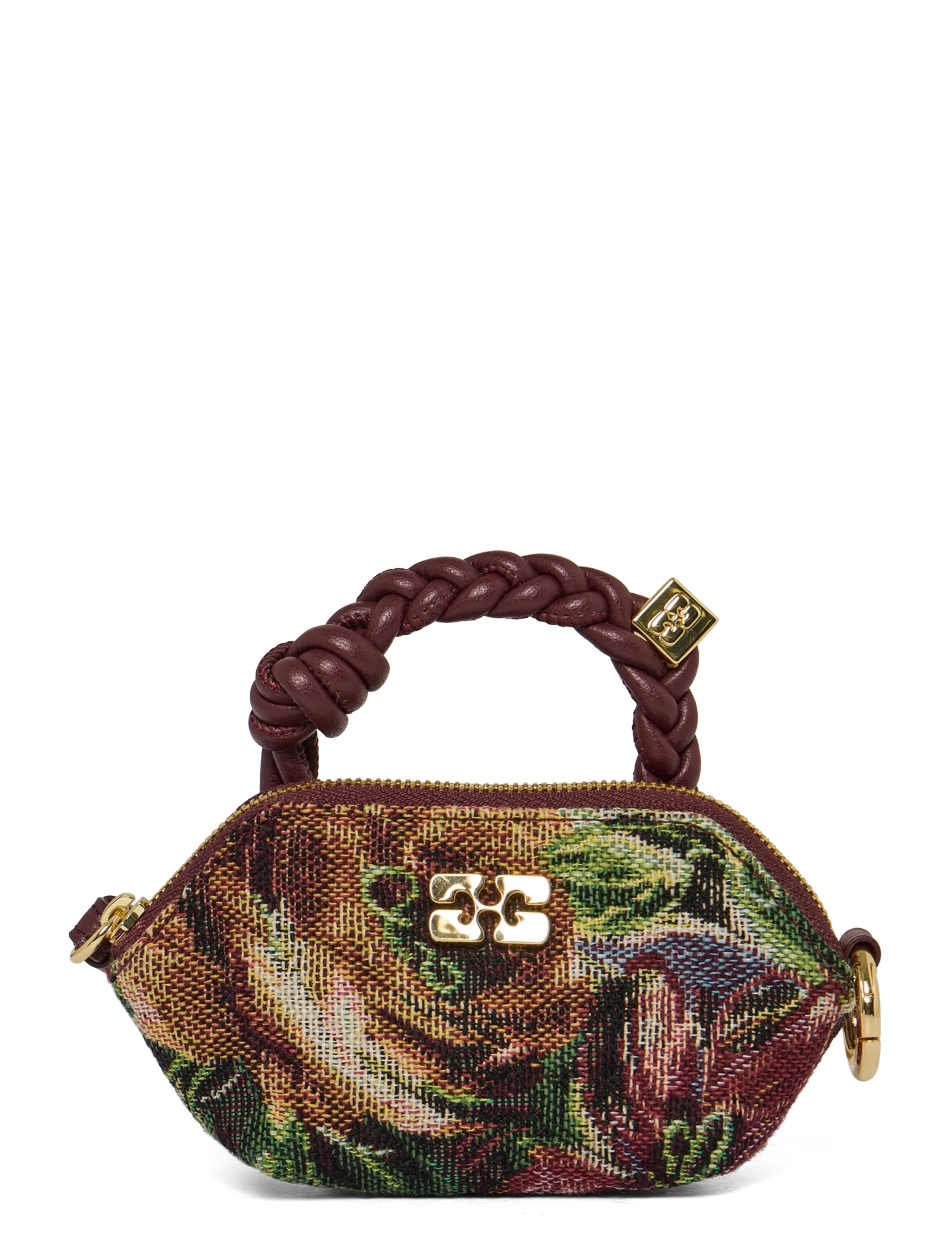 Ganni Twisted Handle Mini Bag, One Size, Bags, Mehrfarbig/gemustert - Top Frauen