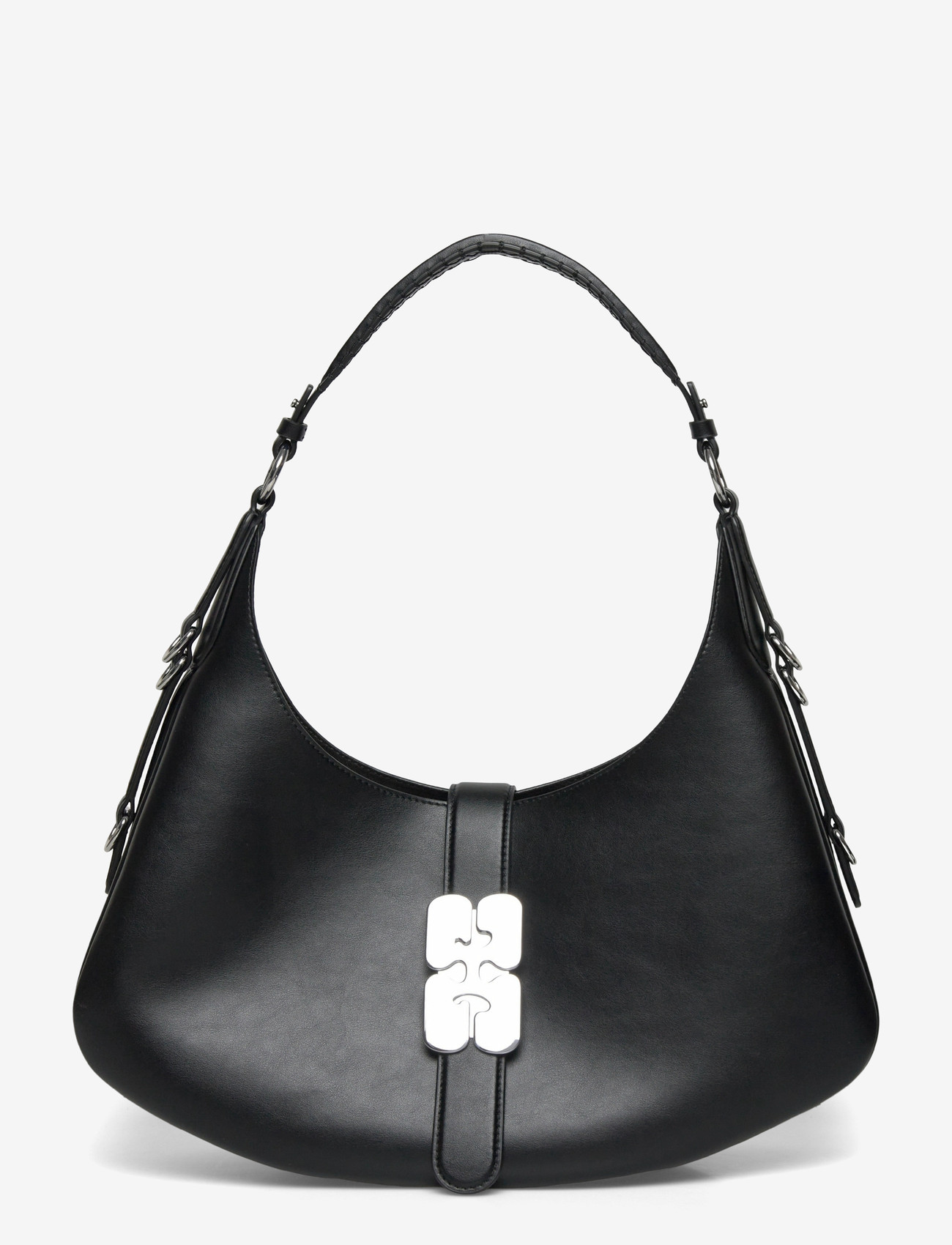 Ganni - Kat Small Silver - skuldertasker - black - 0