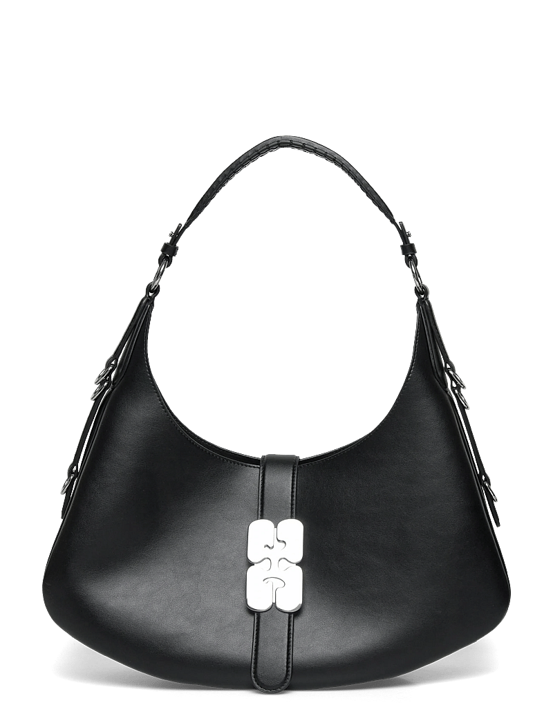 Ganni - Kat Small Silver - skuldertasker - black - 0