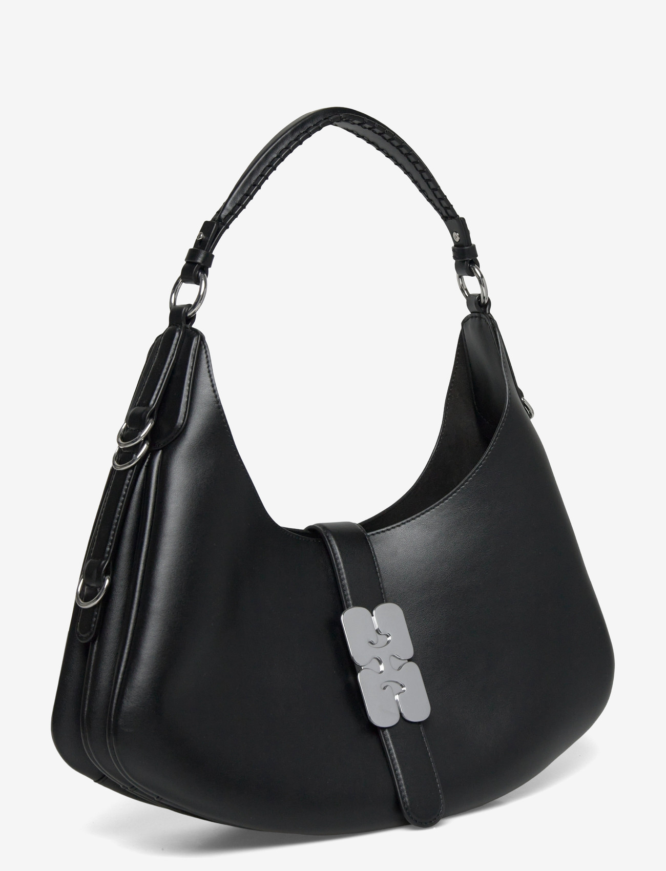 Ganni - Kat Small Silver - skuldertasker - black - 2