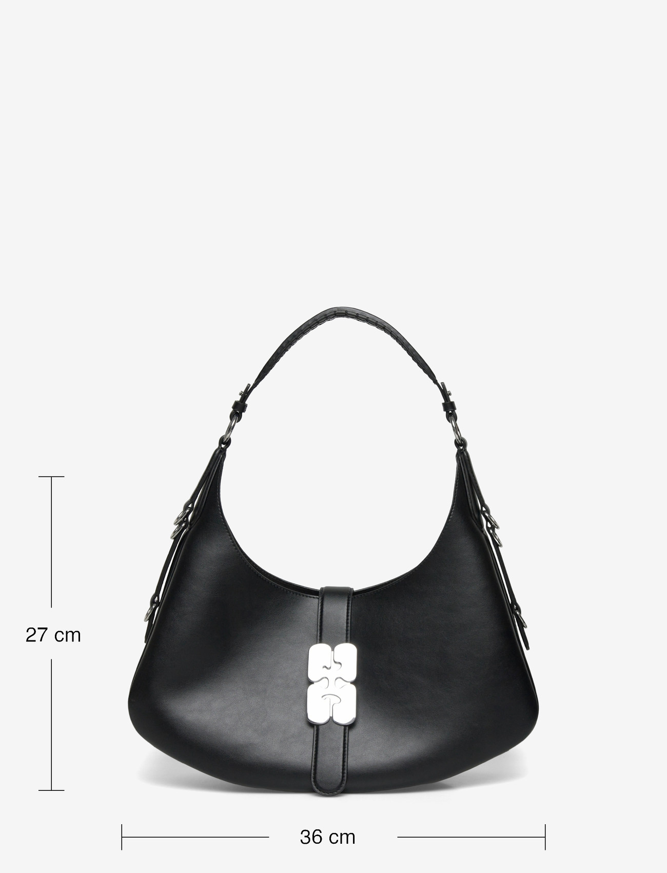 Ganni - Kat Small Silver - skuldertasker - black - 3