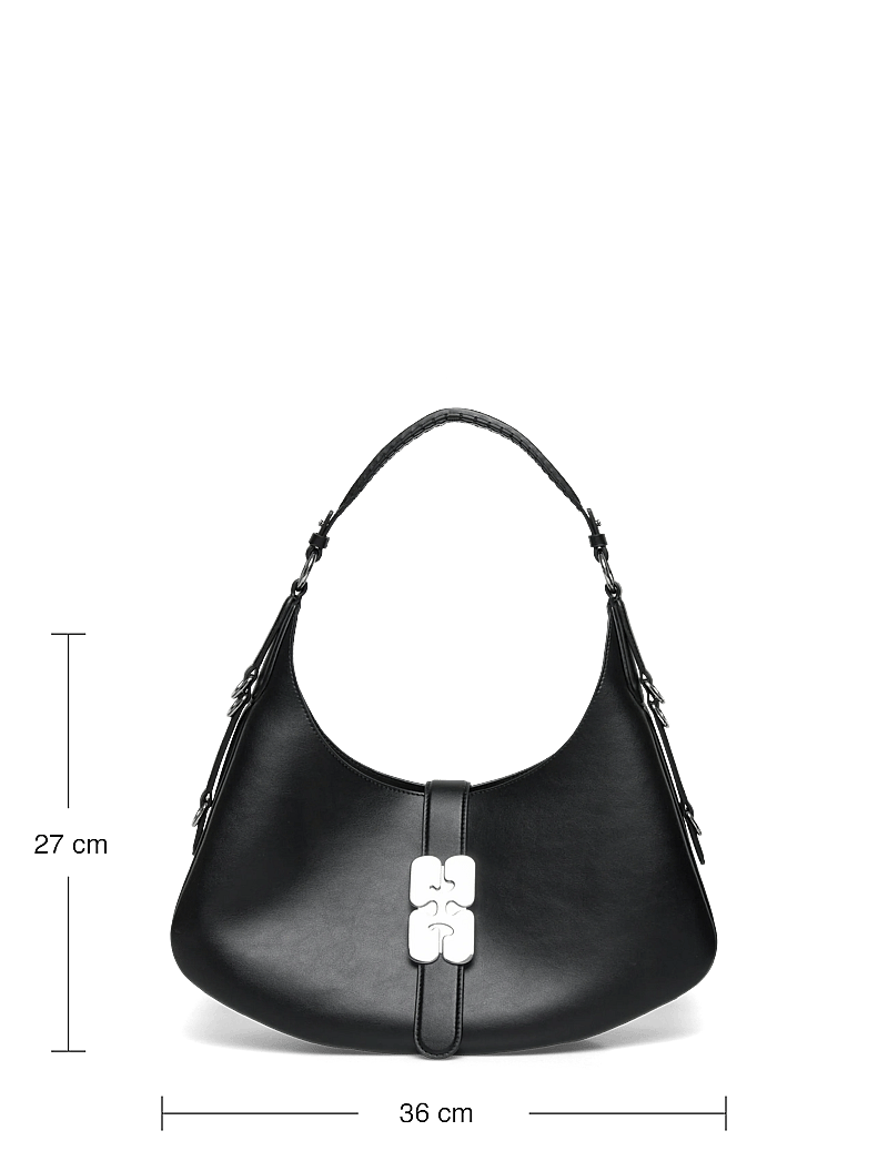 Ganni - Kat Small Silver - skuldertasker - black - 3
