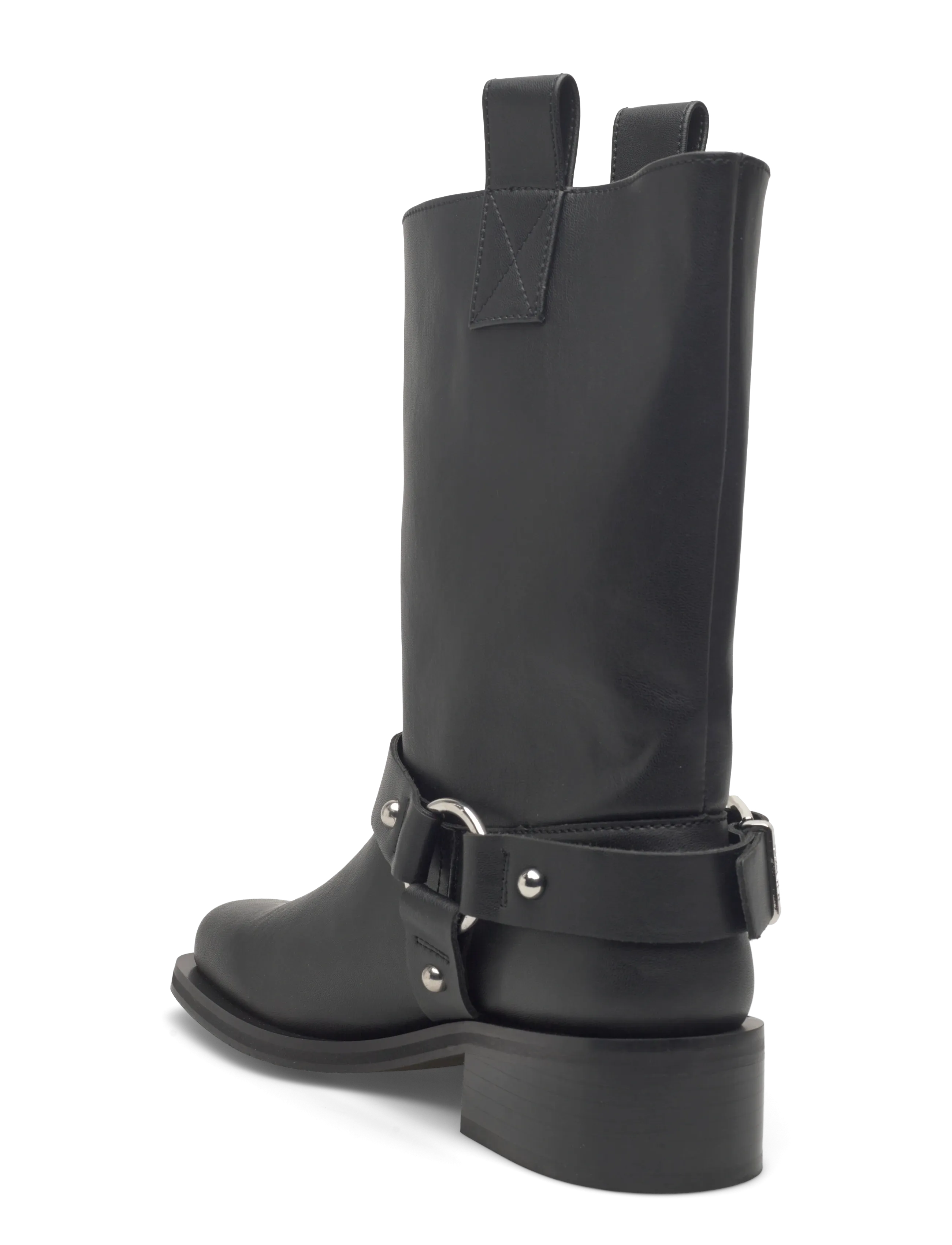 Ganni - Mid Shaft Biker Boot - zābaki - black - 1