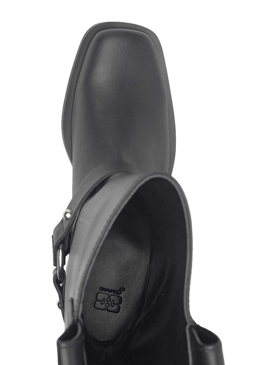 Ganni - Mid Shaft Biker Boot - bottes hautes au genou - black - 3