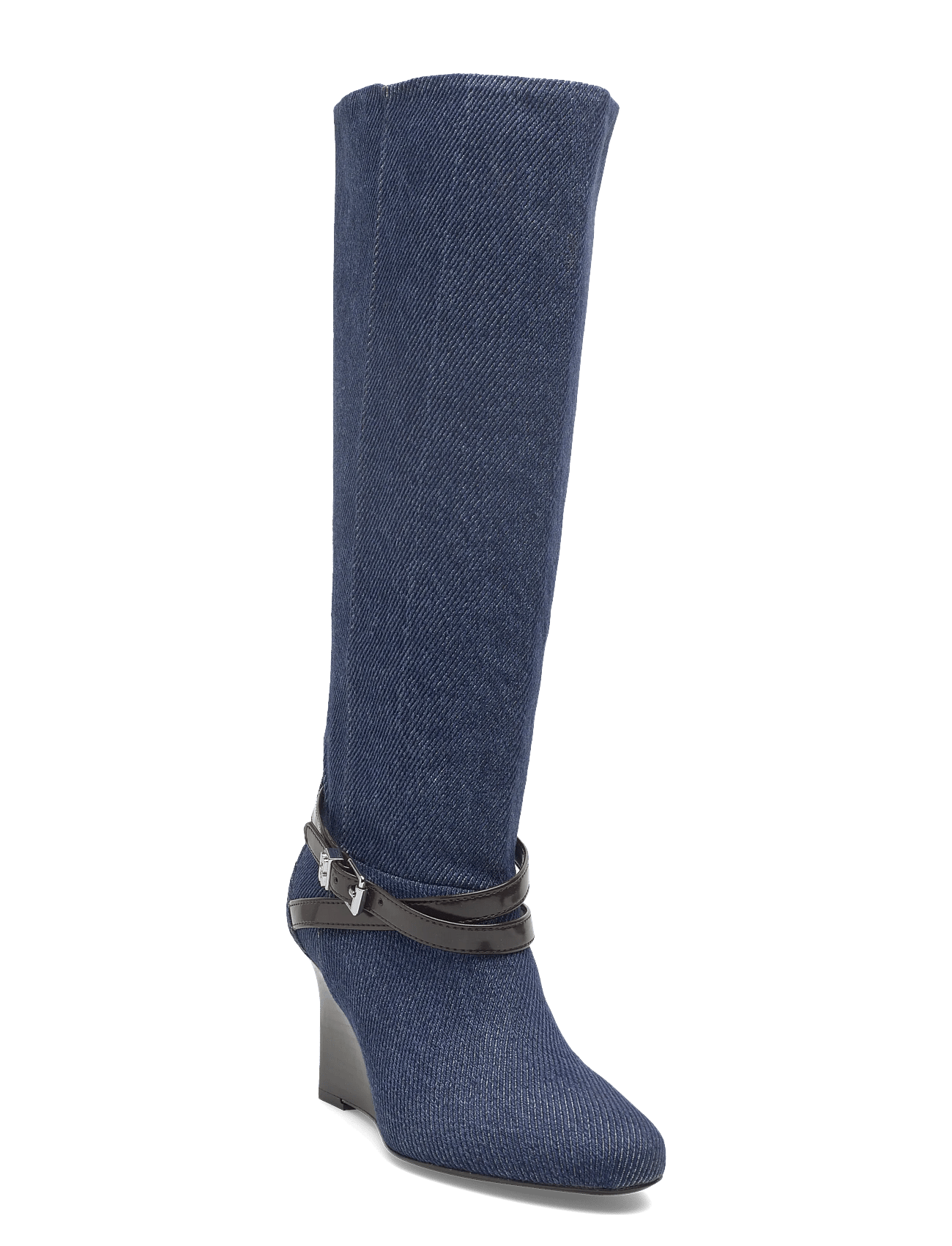 Ganni | Kat Slim Slouchy Boot Denim | 41