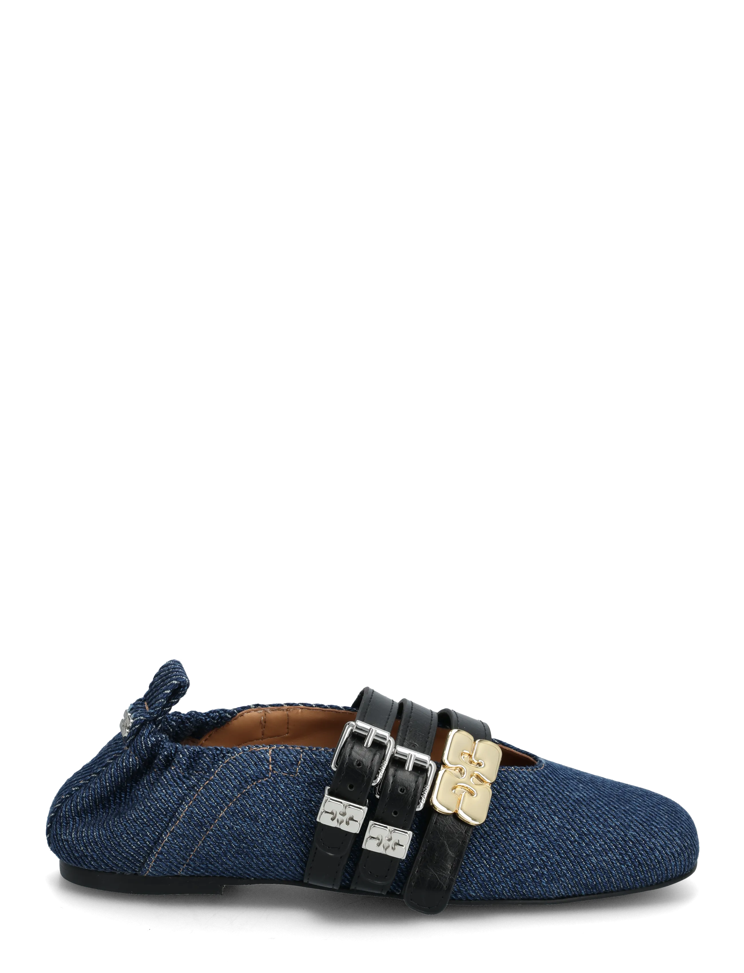 Ganni - Sue Triple Ballerina Denim Fringed - erilised sündmused - dark blue vintage - 1