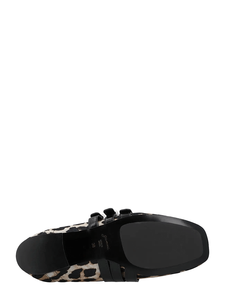 Ganni - Sue Triple Ballerina in Leopard - besondere anlässe - brown - 2
