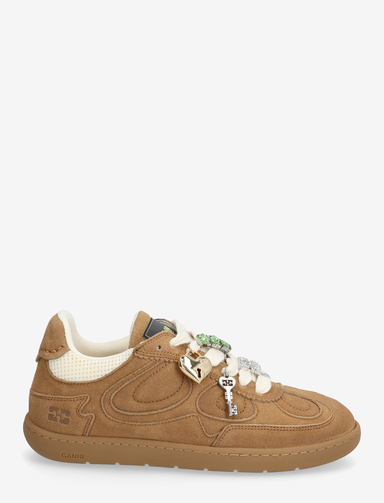 Ganni - 08 Recycled Suede - lave sneakers - brown - 1