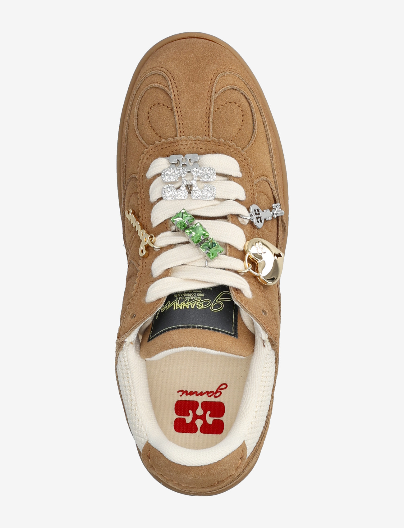 Ganni - 08 Recycled Suede - lave sneakers - brown - 3
