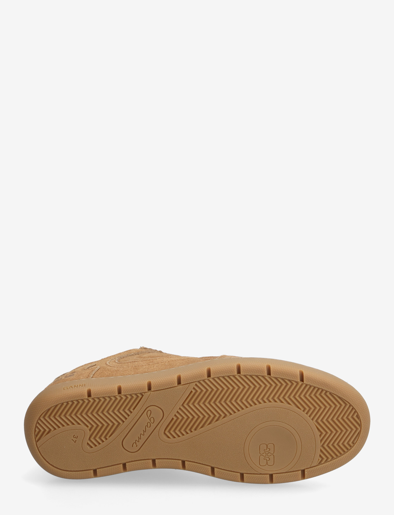 Ganni - 08 Recycled Suede - lave sneakers - brown - 4