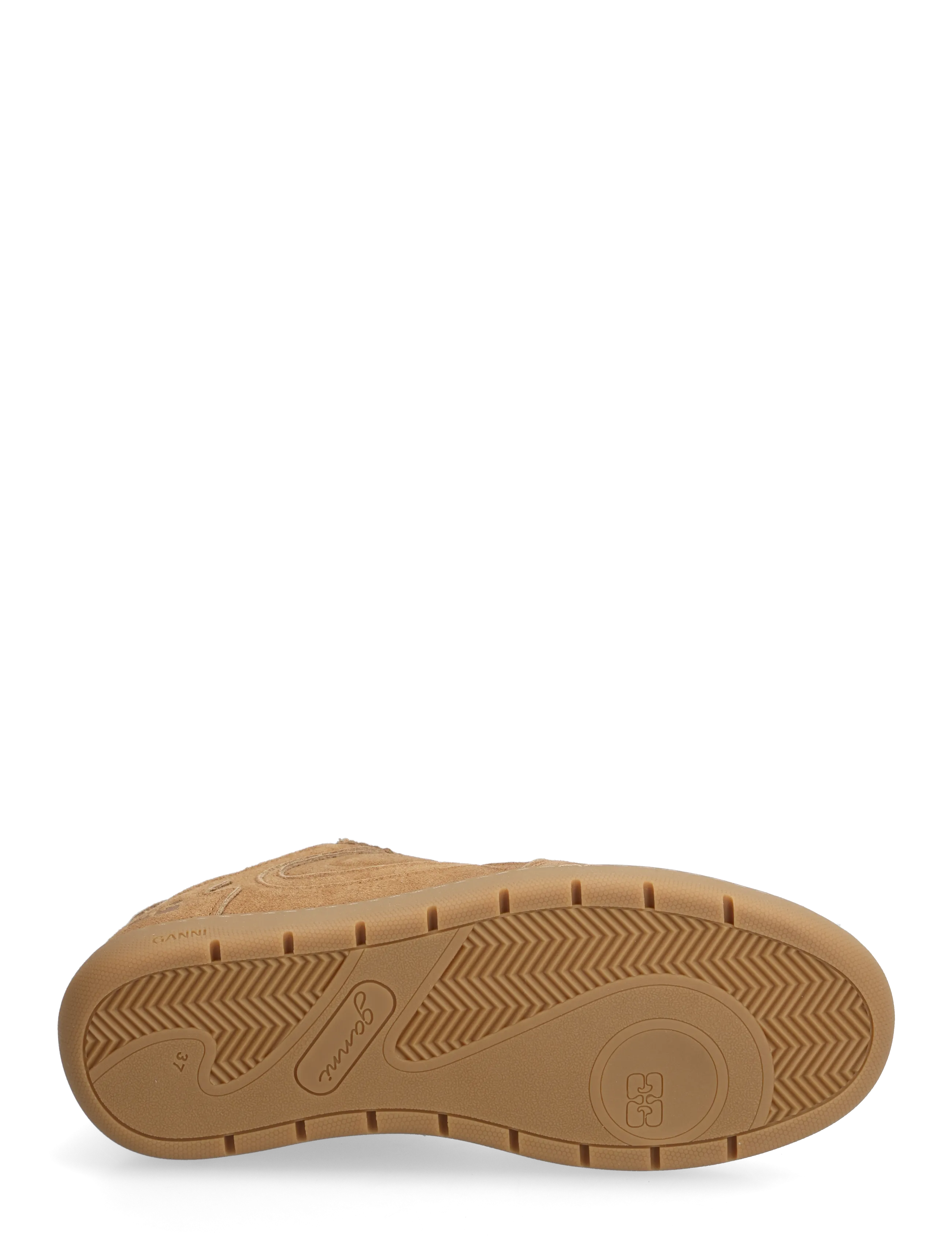 Ganni - 08 Recycled Suede - lave sneakers - brown - 4