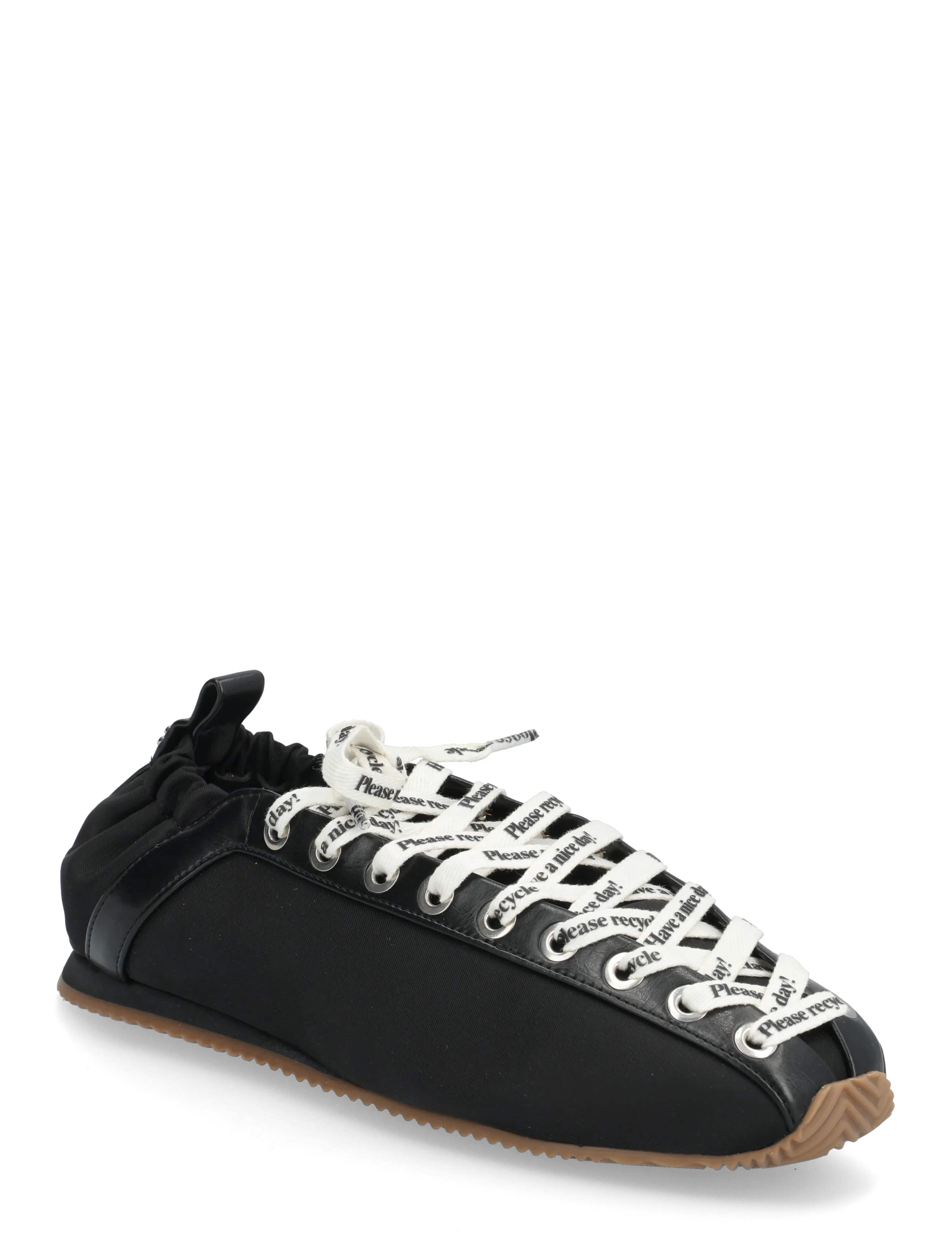 Ganni Lace-up ballet flats - Skór - BLACK / black