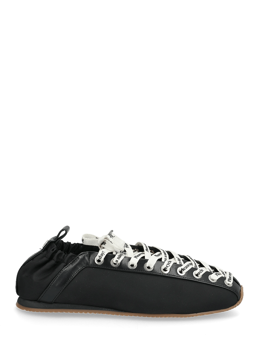 Ganni - Lace-up ballet flats - låga sneakers - black - 1