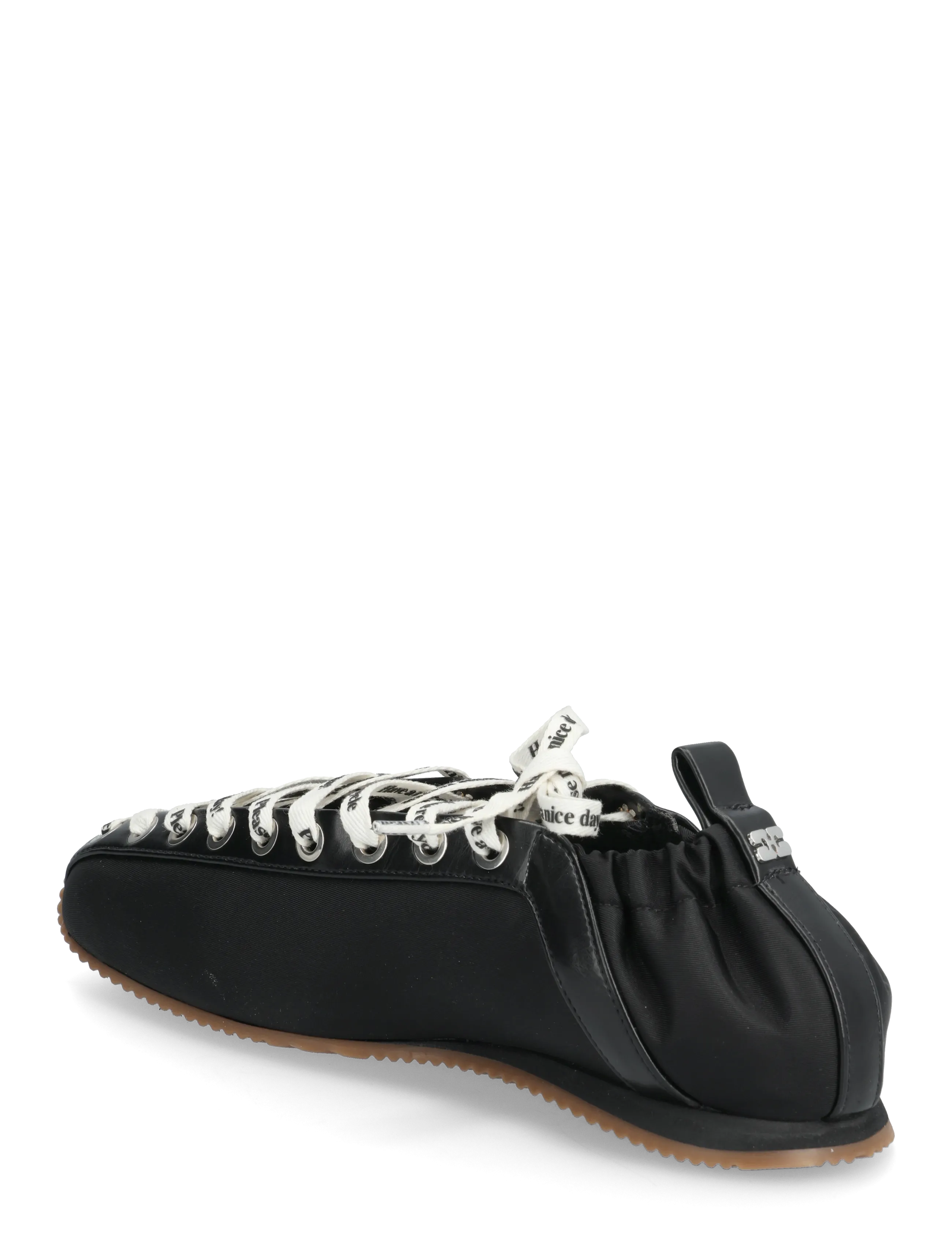 Ganni - Lace-up ballet flats - besondere anlässe - black - 2