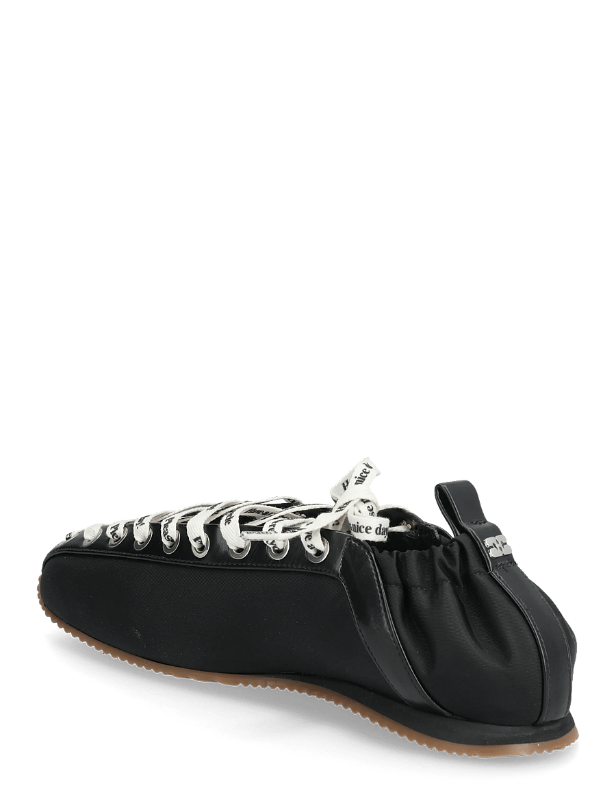 Ganni - Lace-up ballet flats - låga sneakers - black - 2
