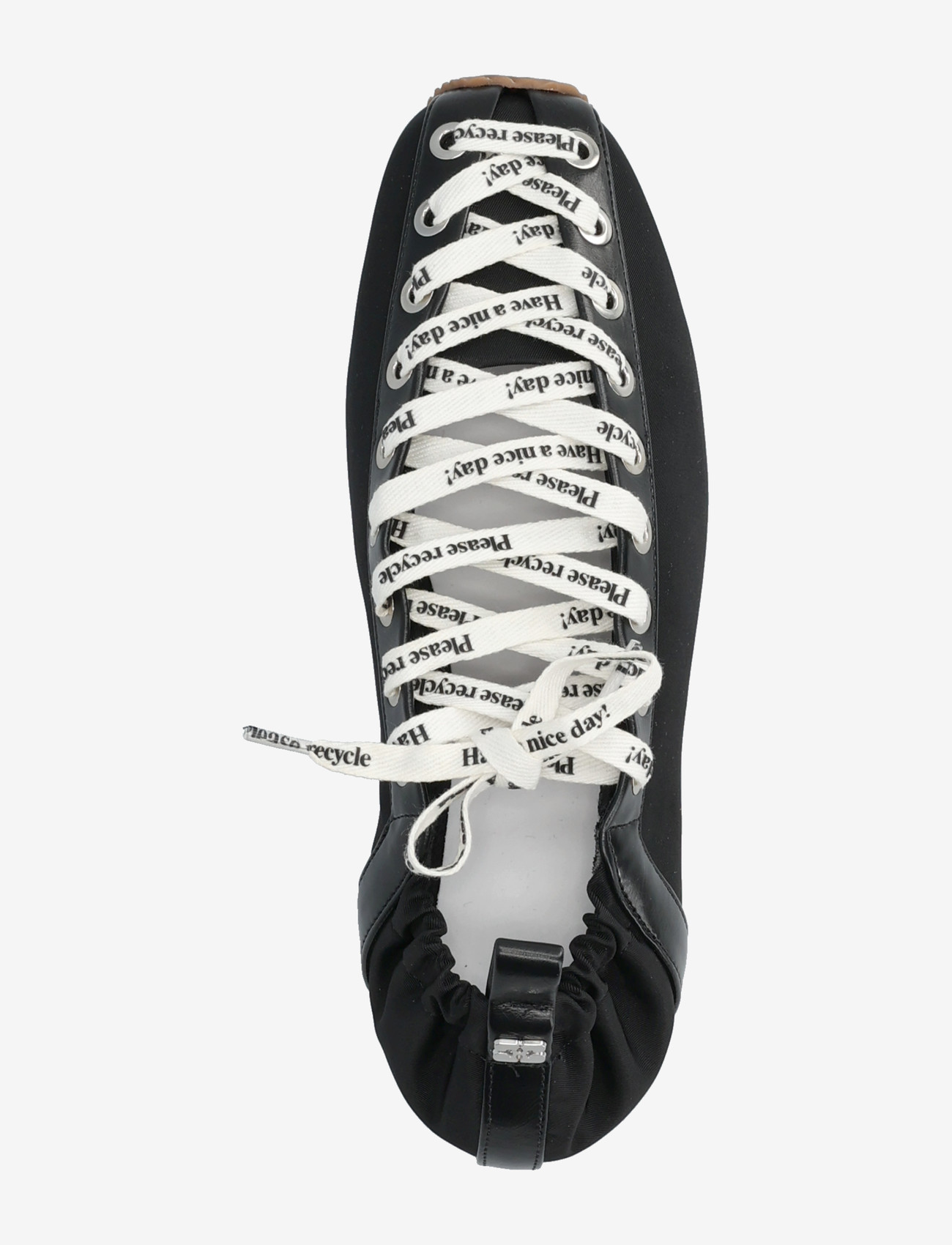 Ganni - Lace-up ballet flats - særlige begivenheder - black - 3