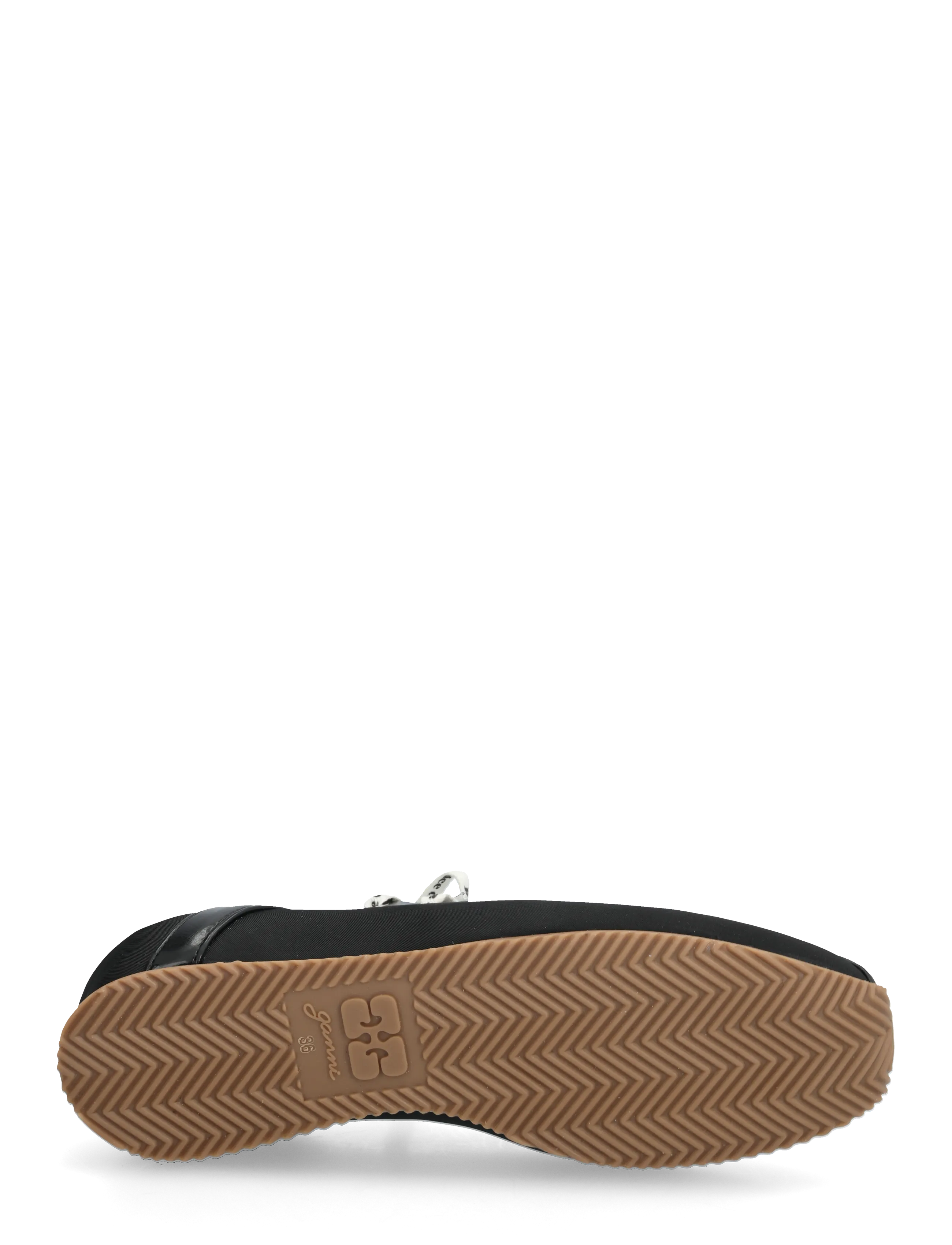 Ganni - Lace-up ballet flats - besondere anlässe - black - 4