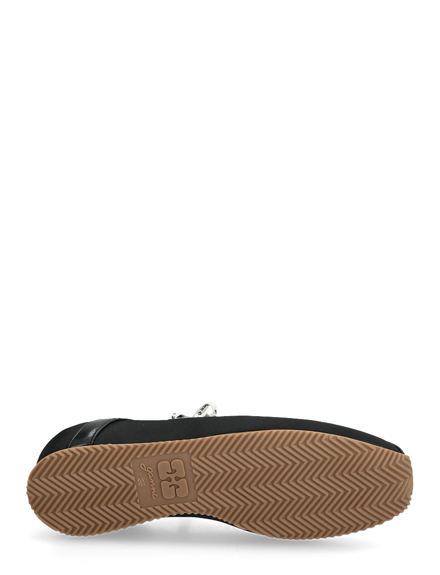 Ganni - Lace-up ballet flats - låga sneakers - black - 4