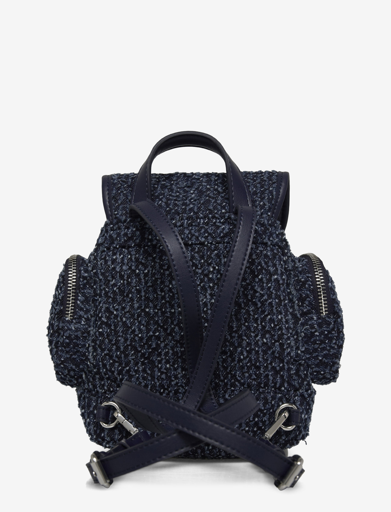 Ganni - Buckle Zip Backpack - rucksäcke - blue - 1