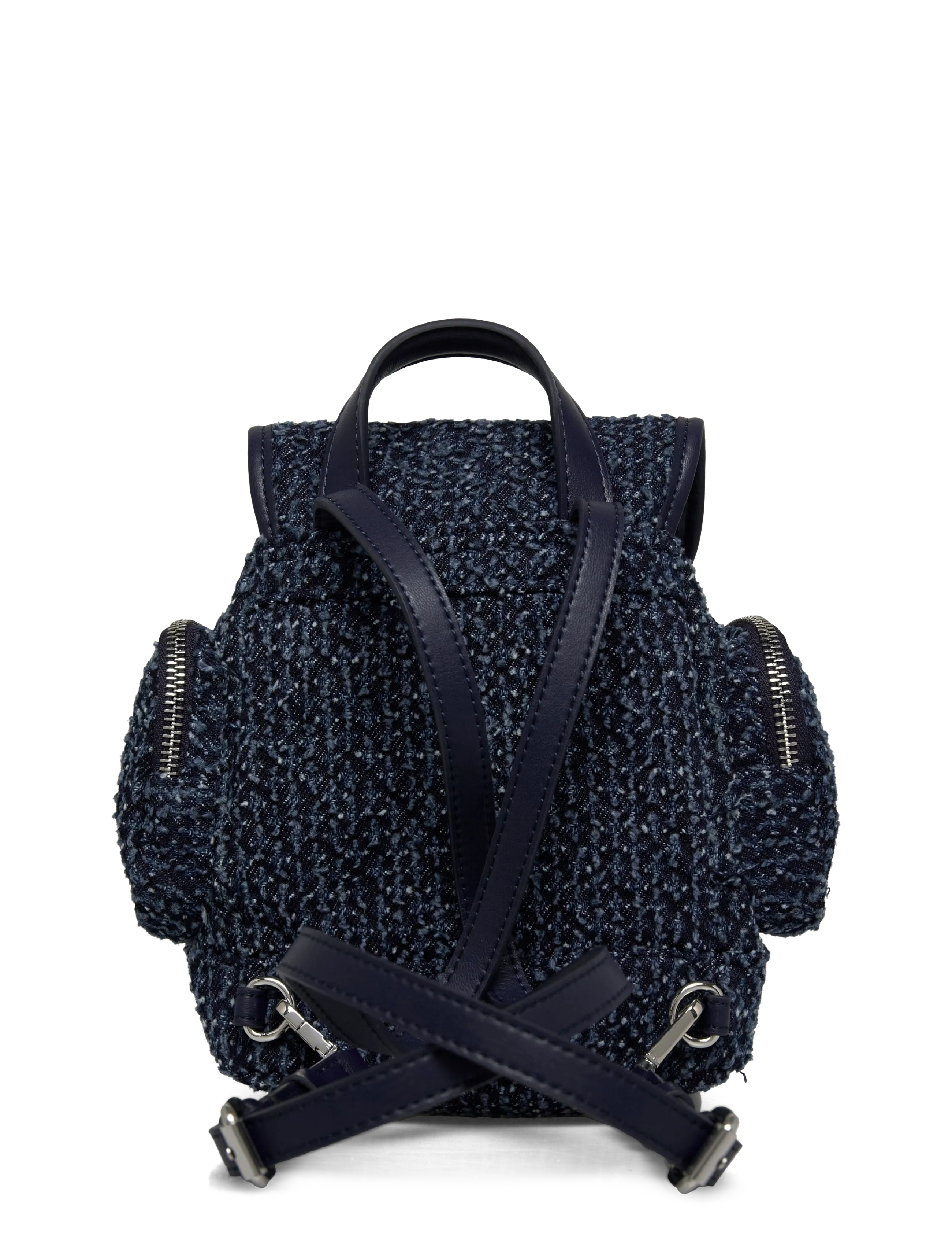 Ganni - Buckle Zip Backpack - rucksäcke - blue - 1