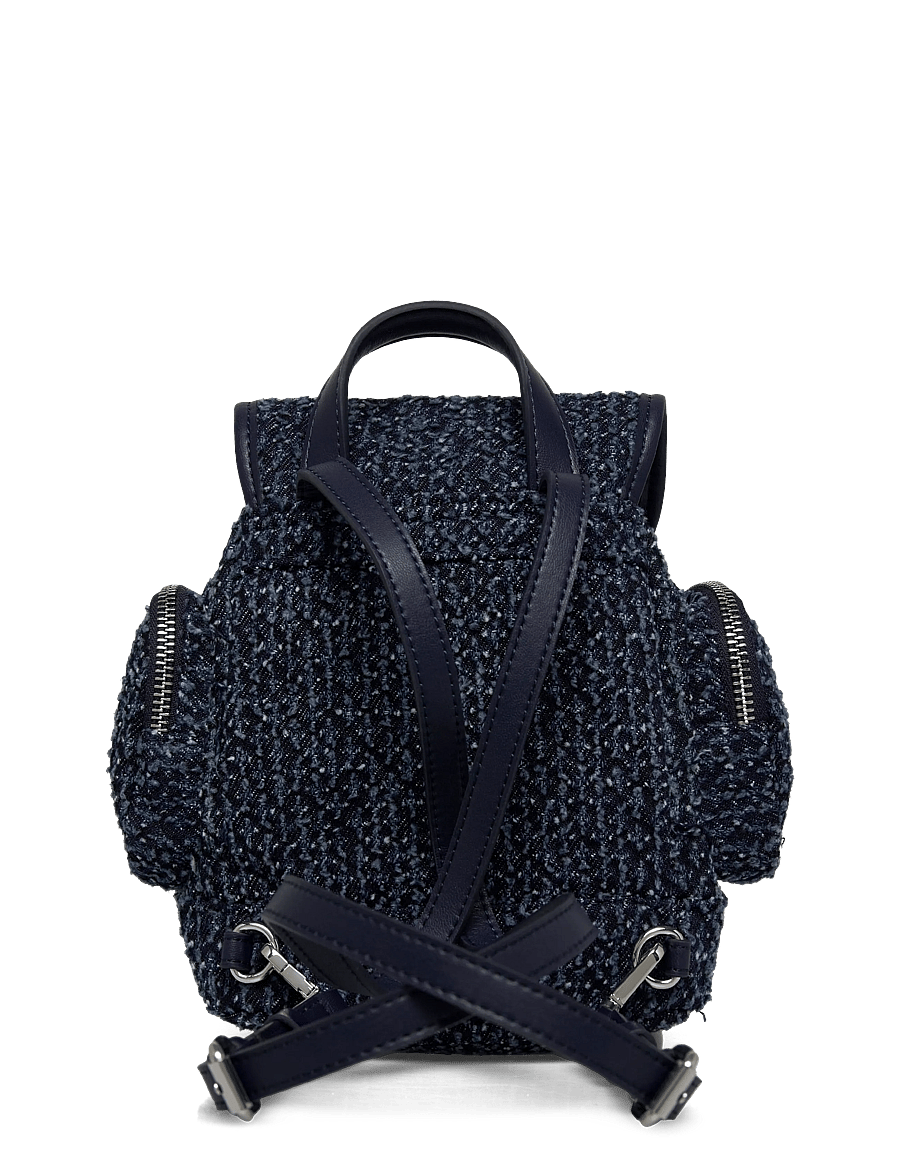 Ganni - Buckle Zip Backpack - rucksäcke - blue - 1