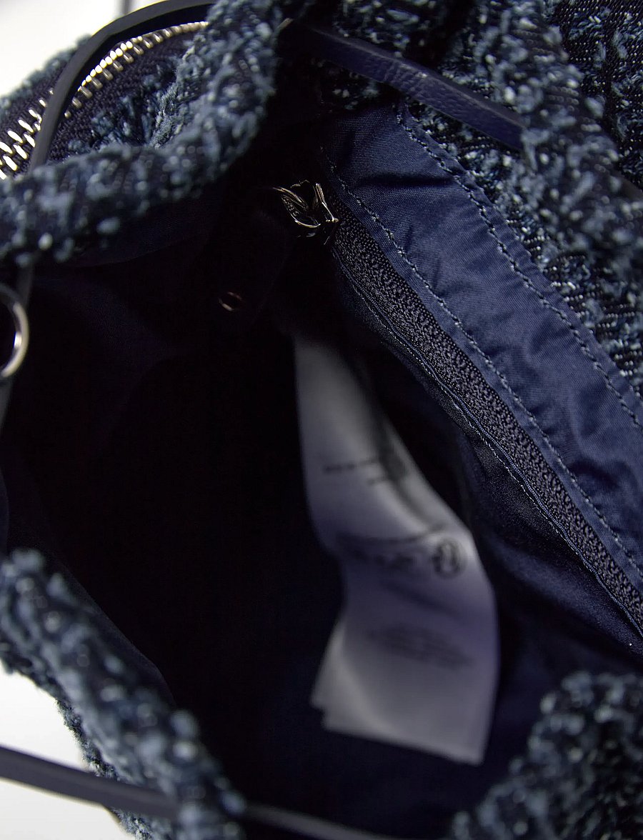 Ganni - Buckle Zip Backpack - rucksäcke - blue - 5
