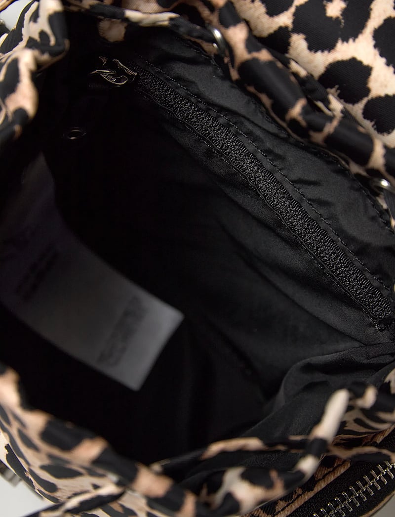 Ganni - Leopard Small Nylon Bucky Backpack - alltags-style - brown - 5